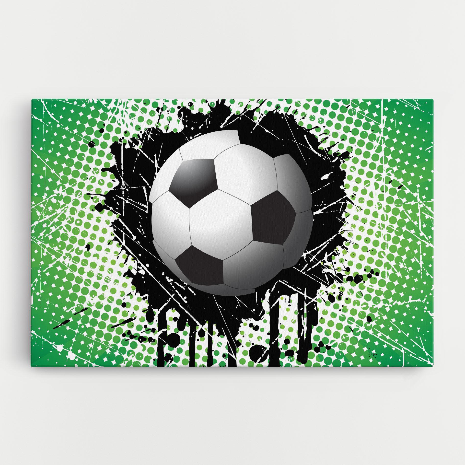 Tablou Canvas Green Black Football mockup 0