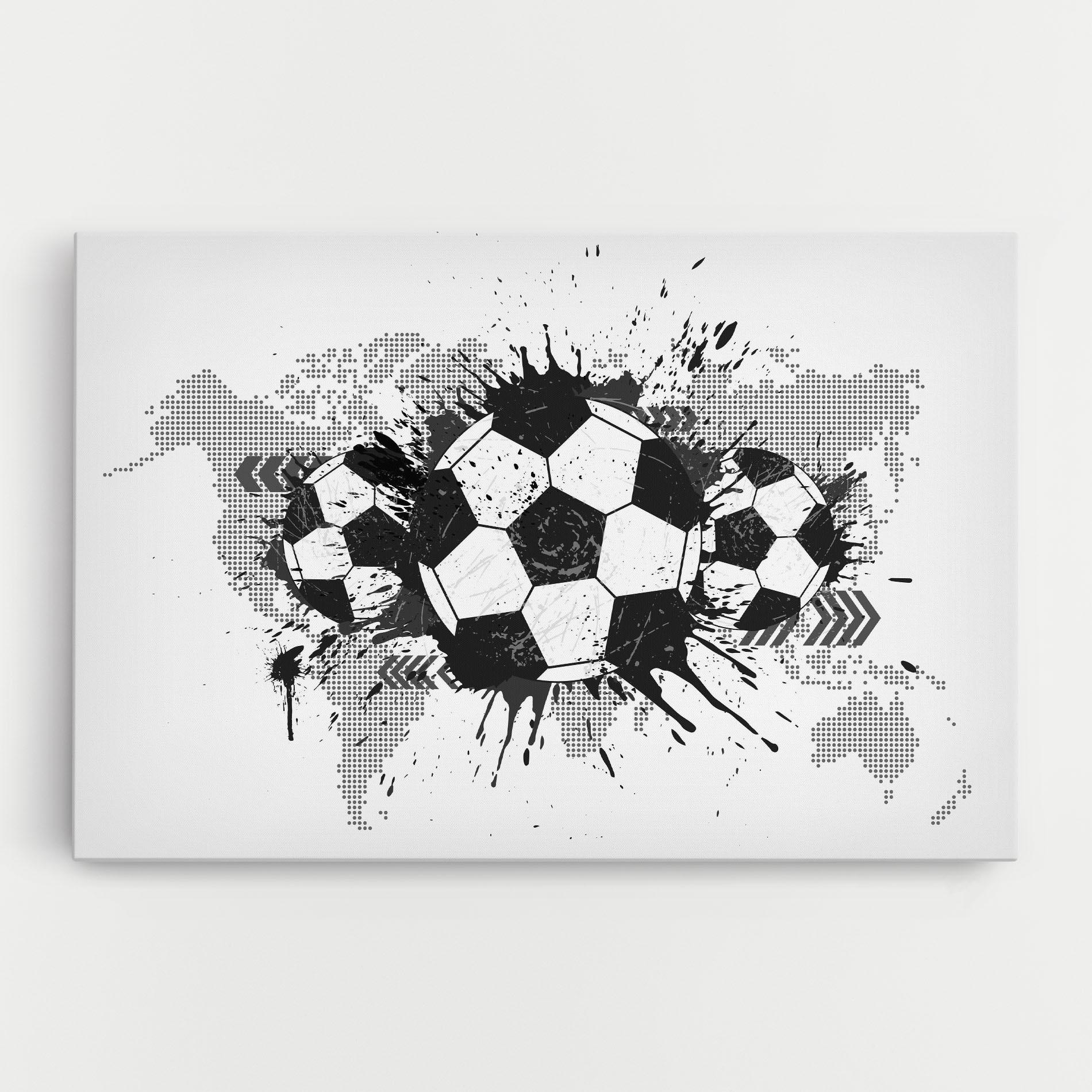 Tablou Canvas Grey Foodball mockup 0