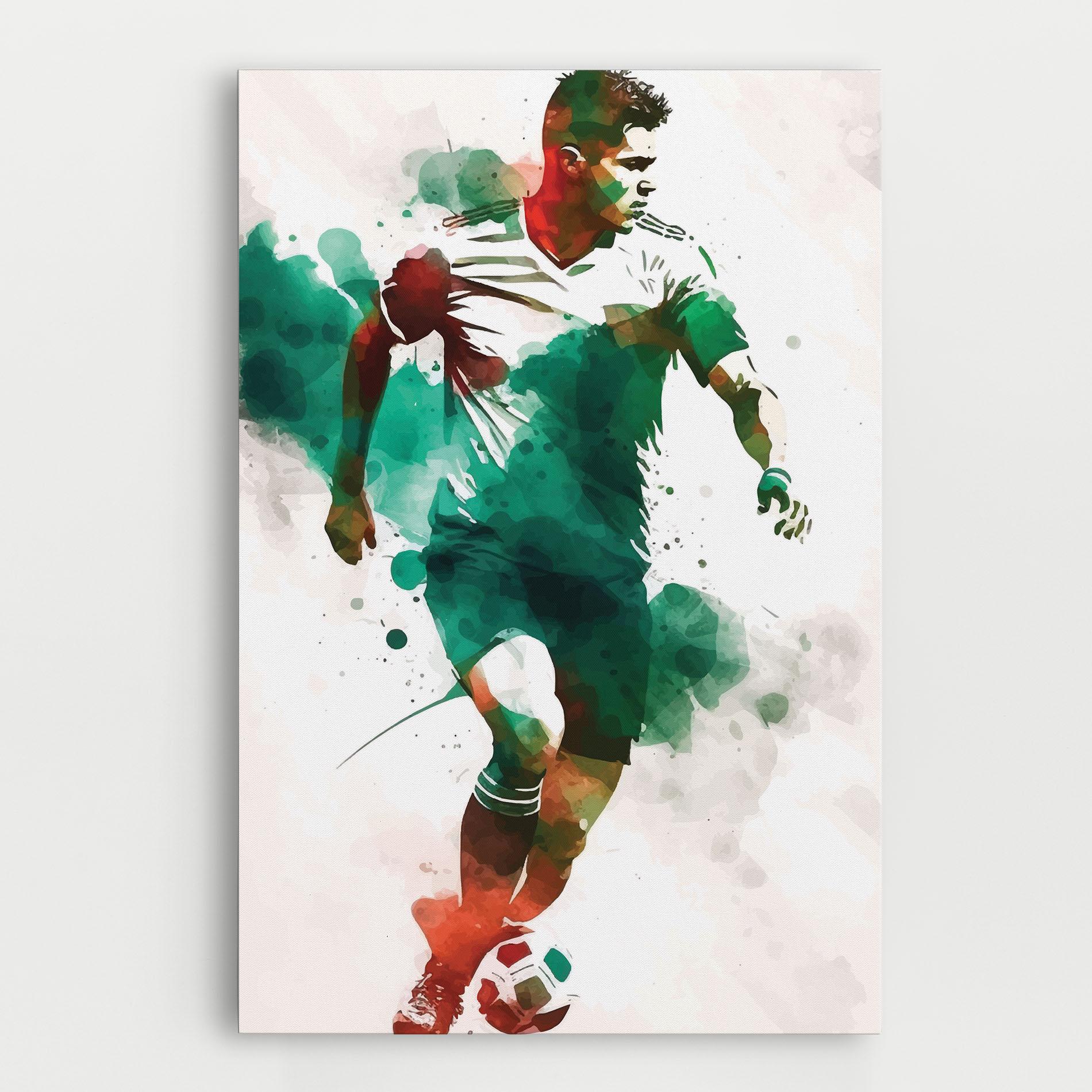 Tablou Canvas Green Football mockup 0