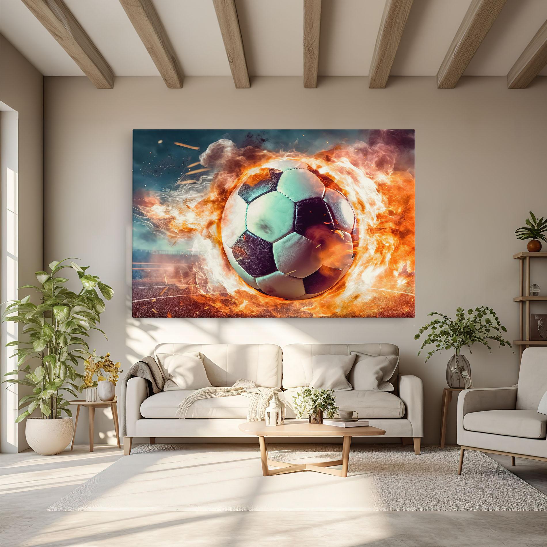 Tablou Canvas Football Explosion mockup 6