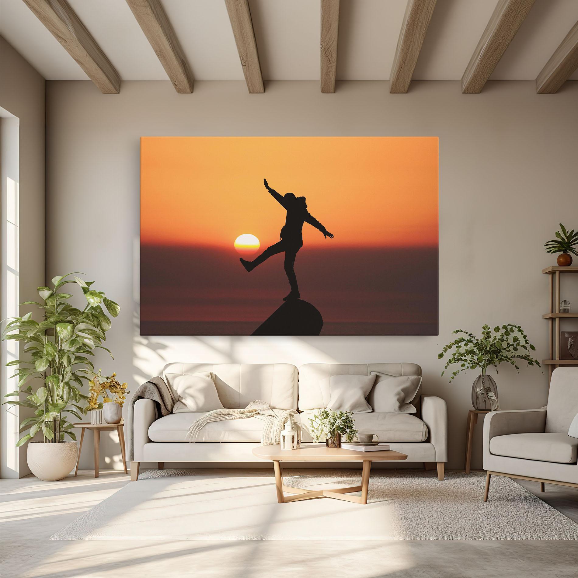 Tablou Canvas Football With The Sun mockup 6