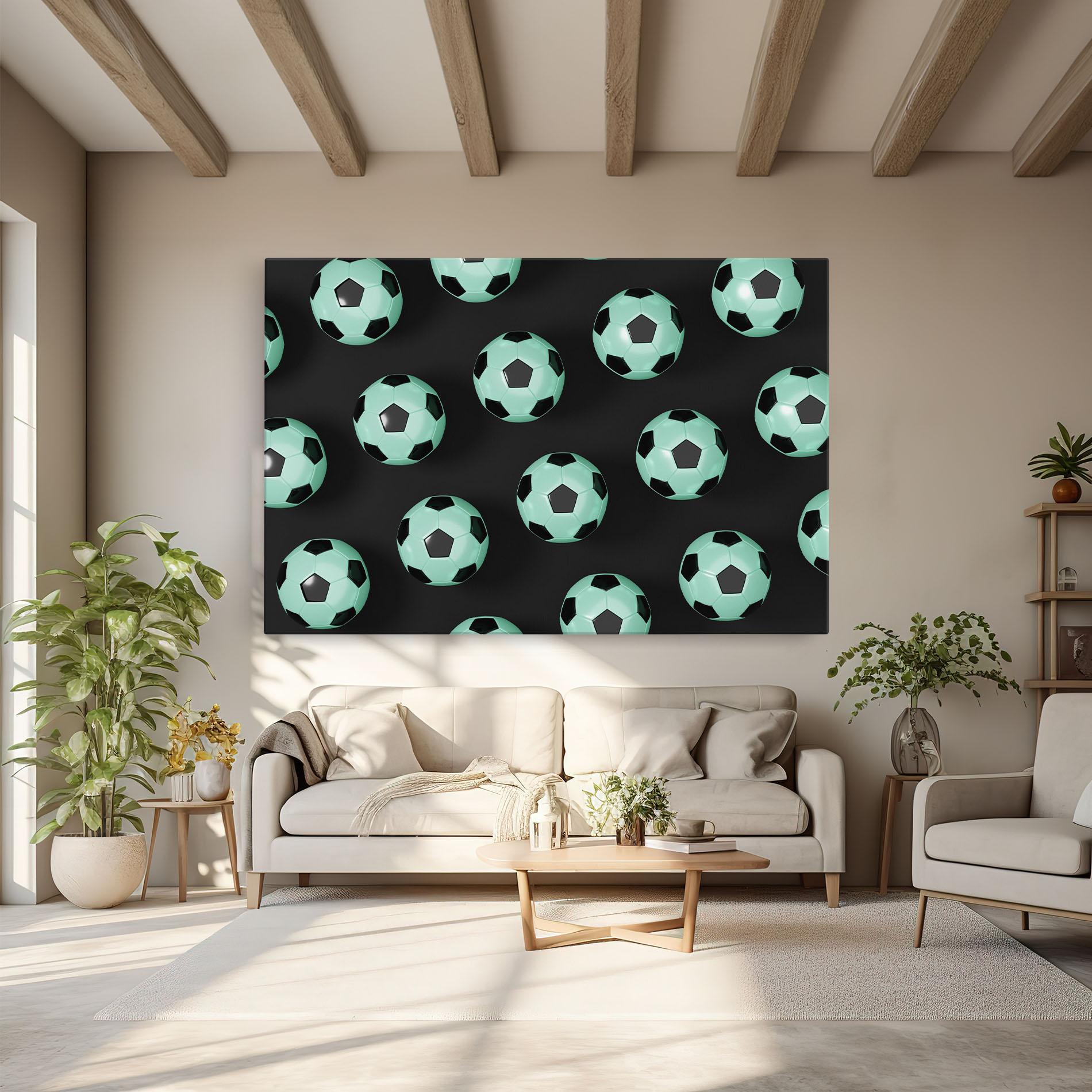 Tablou Canvas Green Light Football mockup 6