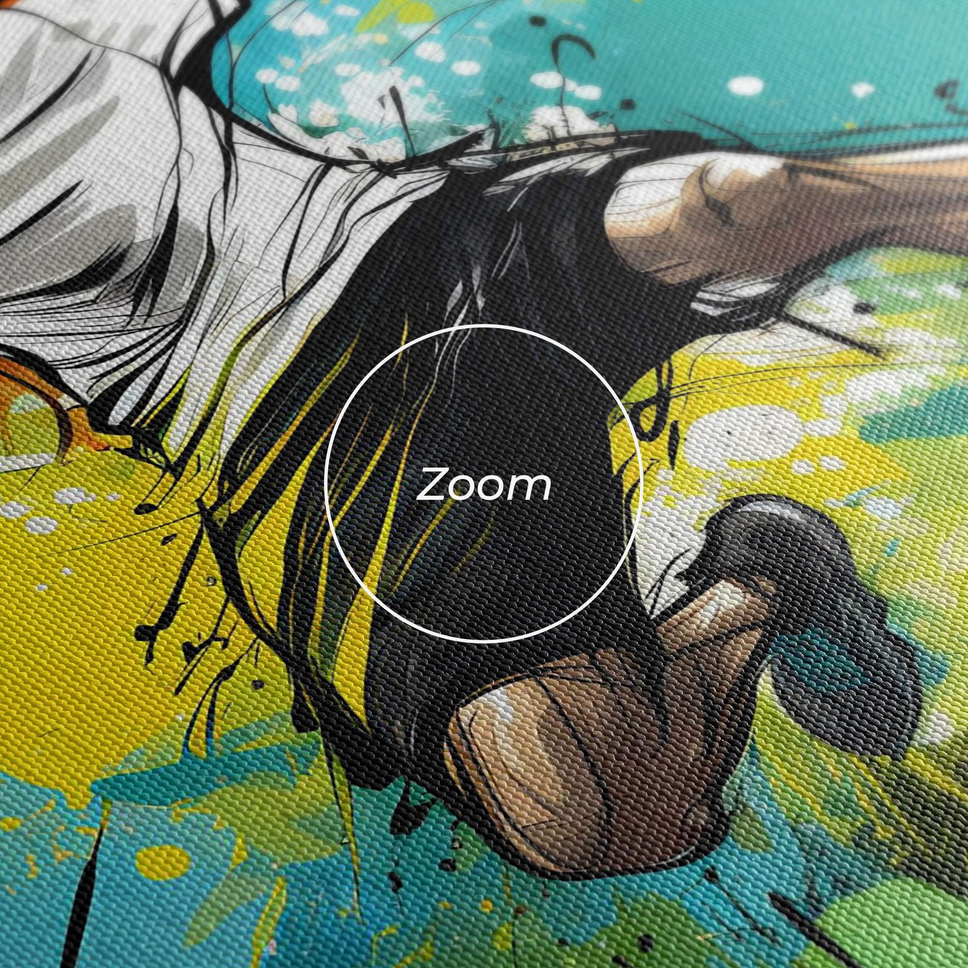 Tablou Canvas Green Paint Football Player mockup 3