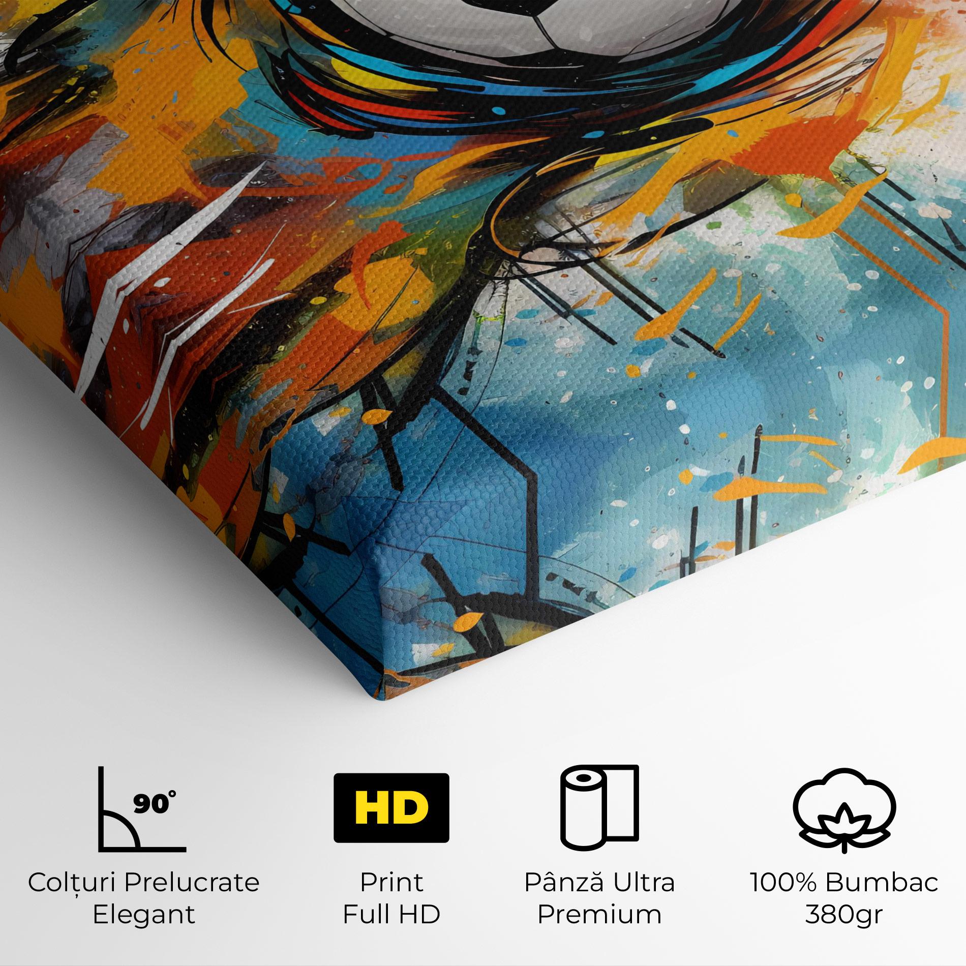 Tablou Canvas Football Flight Graffiti mockup 4