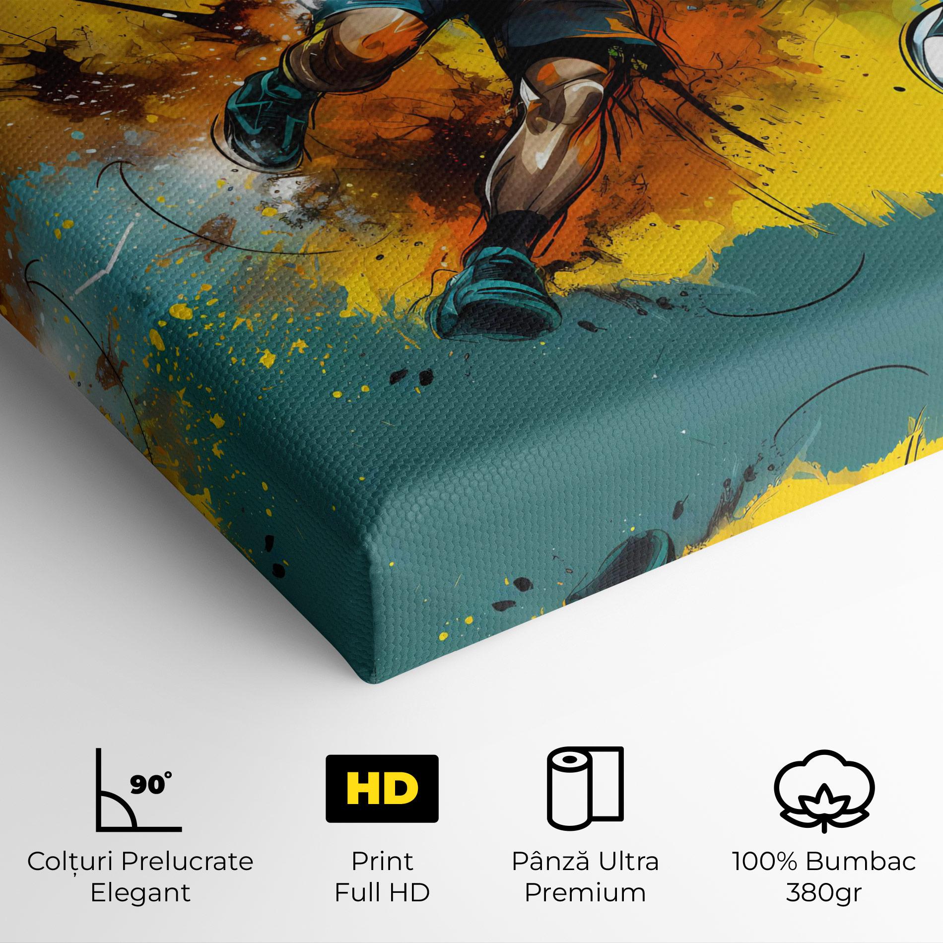 Tablou Canvas Football Player Painting mockup 4