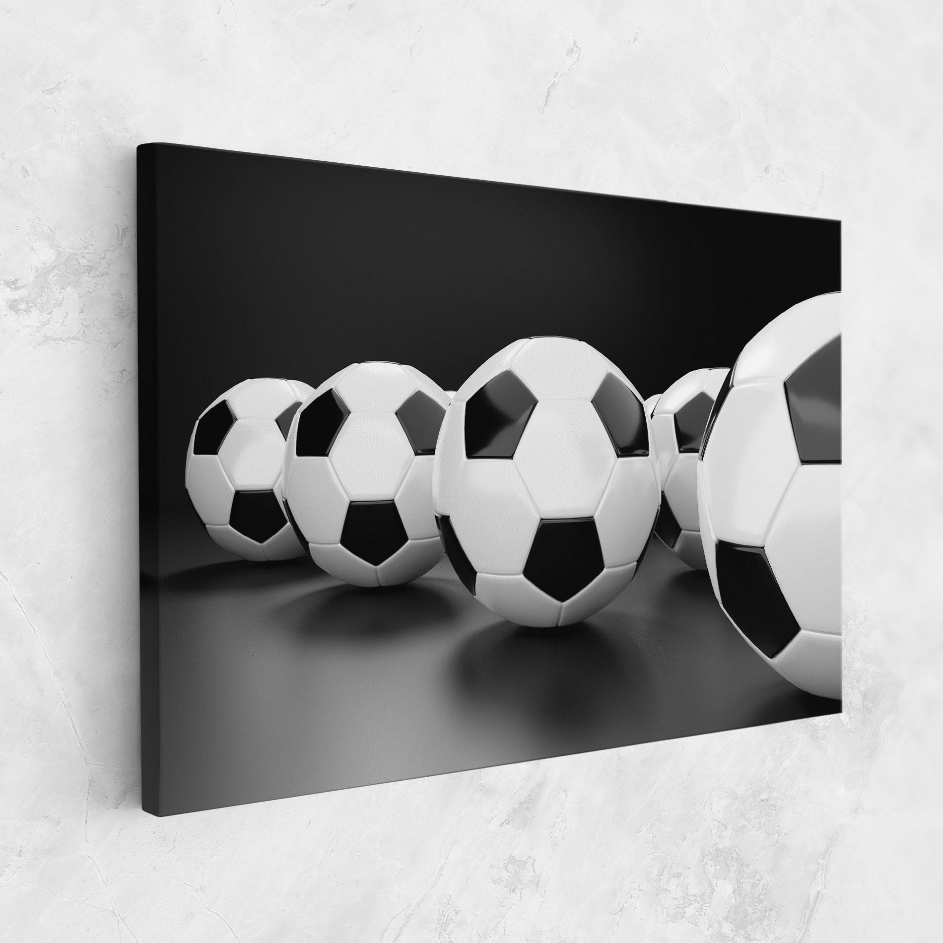Tablou Canvas Black White Football mockup 1
