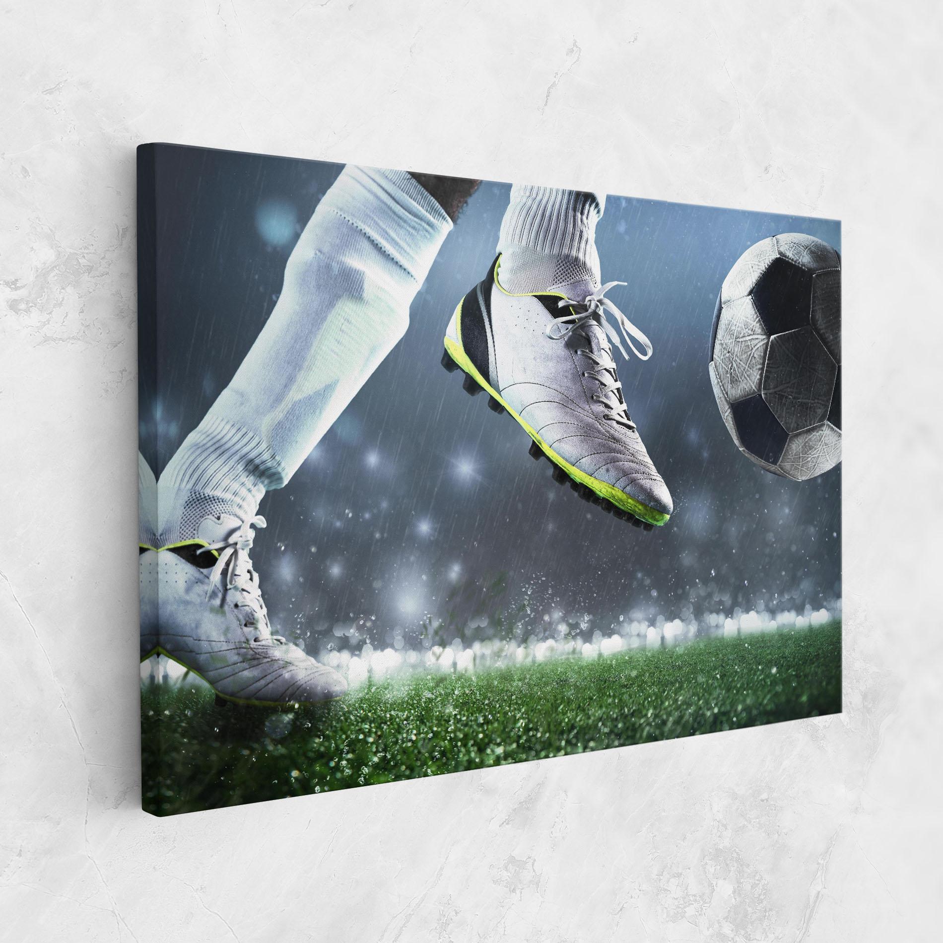 Tablou Canvas Close Up Football Scene mockup 1