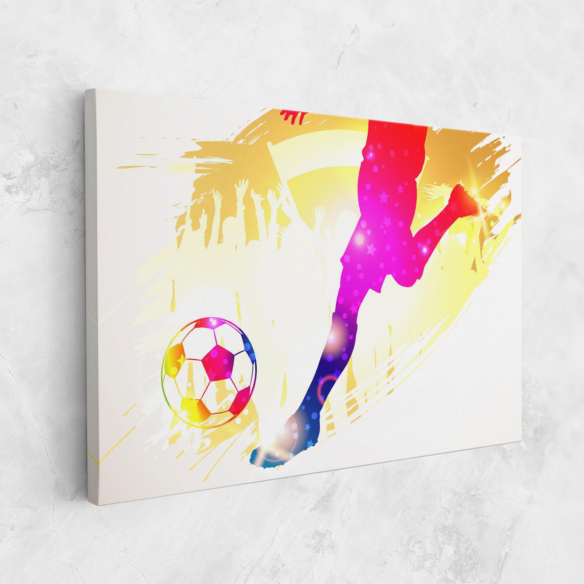 Tablou Canvas Football Gold Art mockup 1