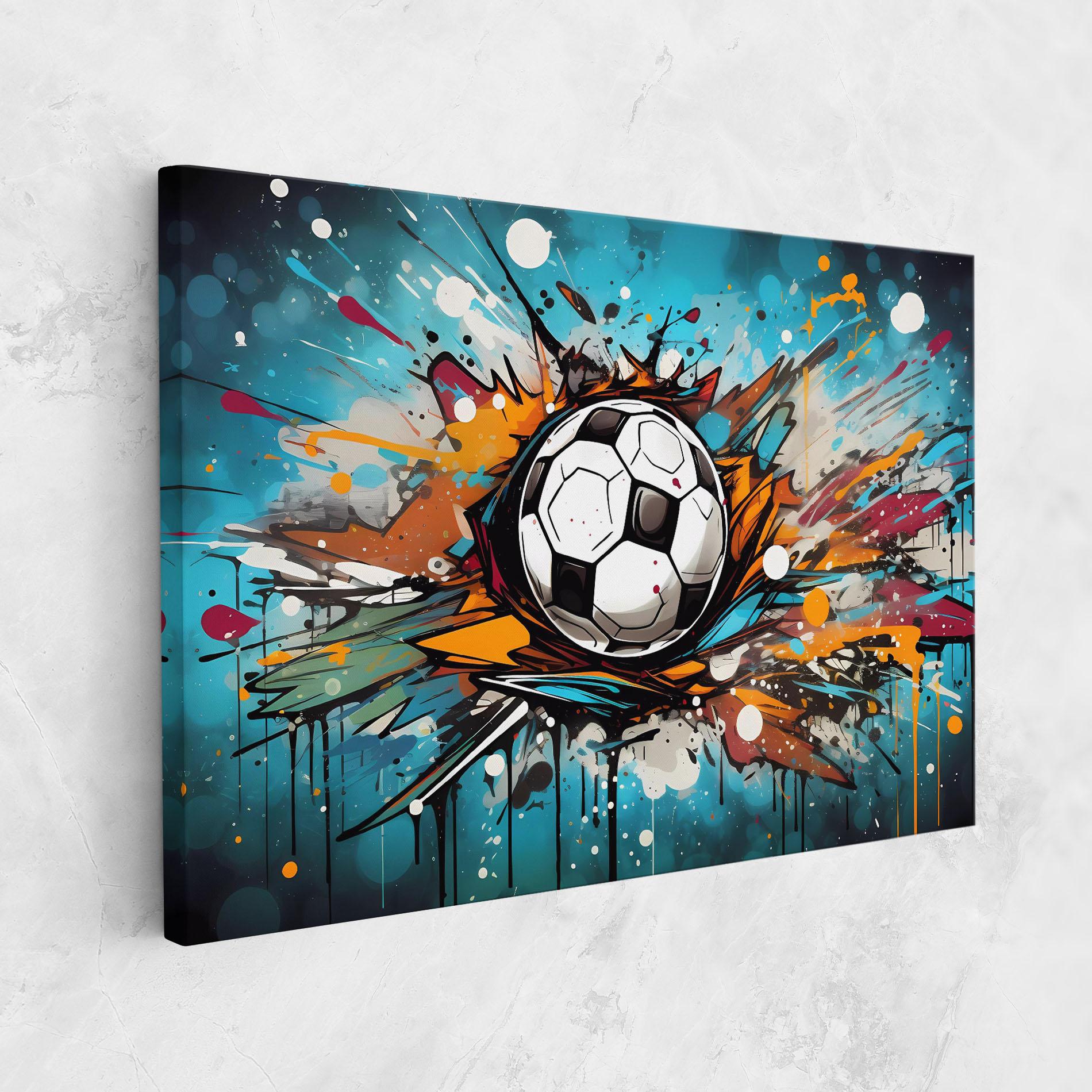 Tablou Canvas Football Graffiti Style mockup 1