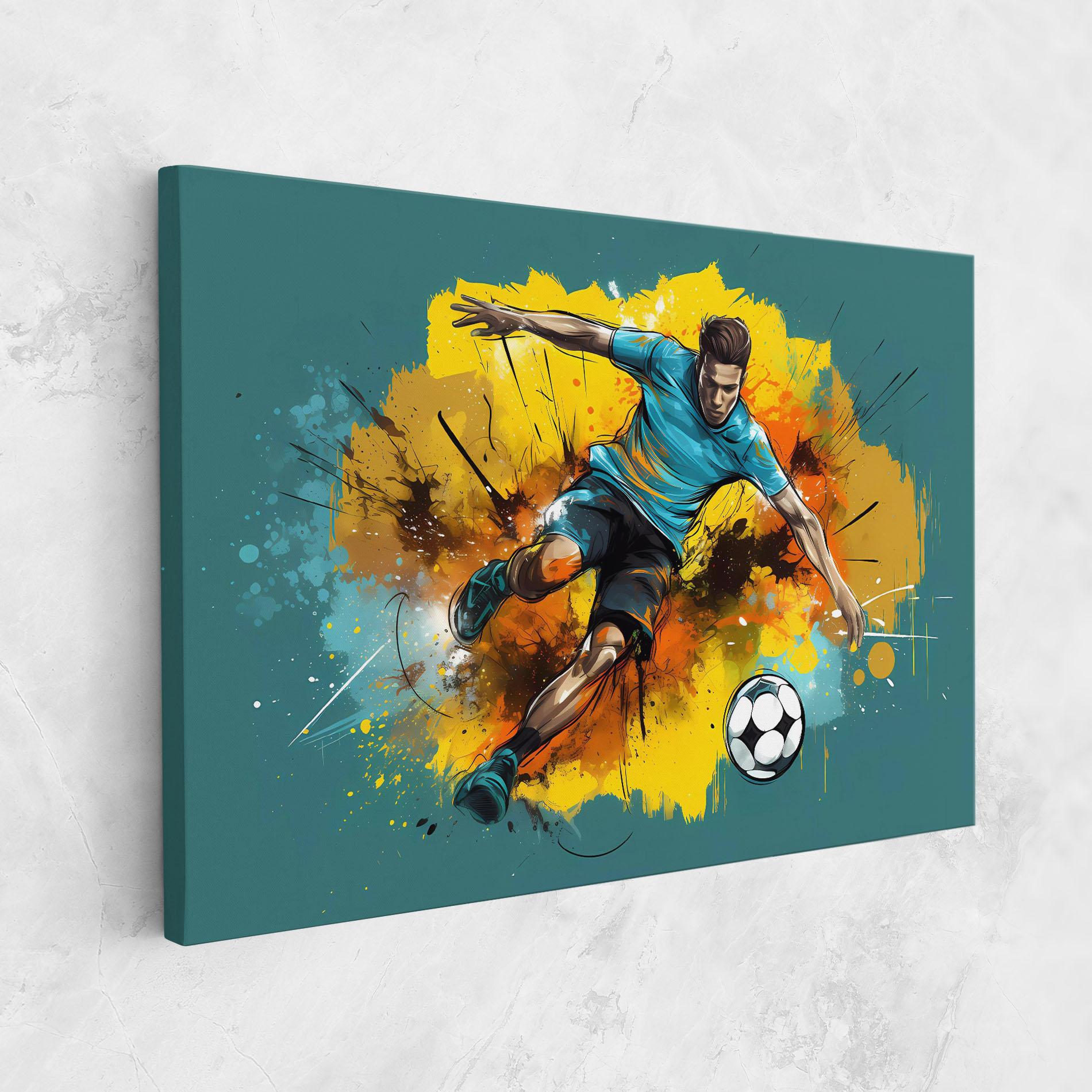 Tablou Canvas Football Player Painting mockup 1
