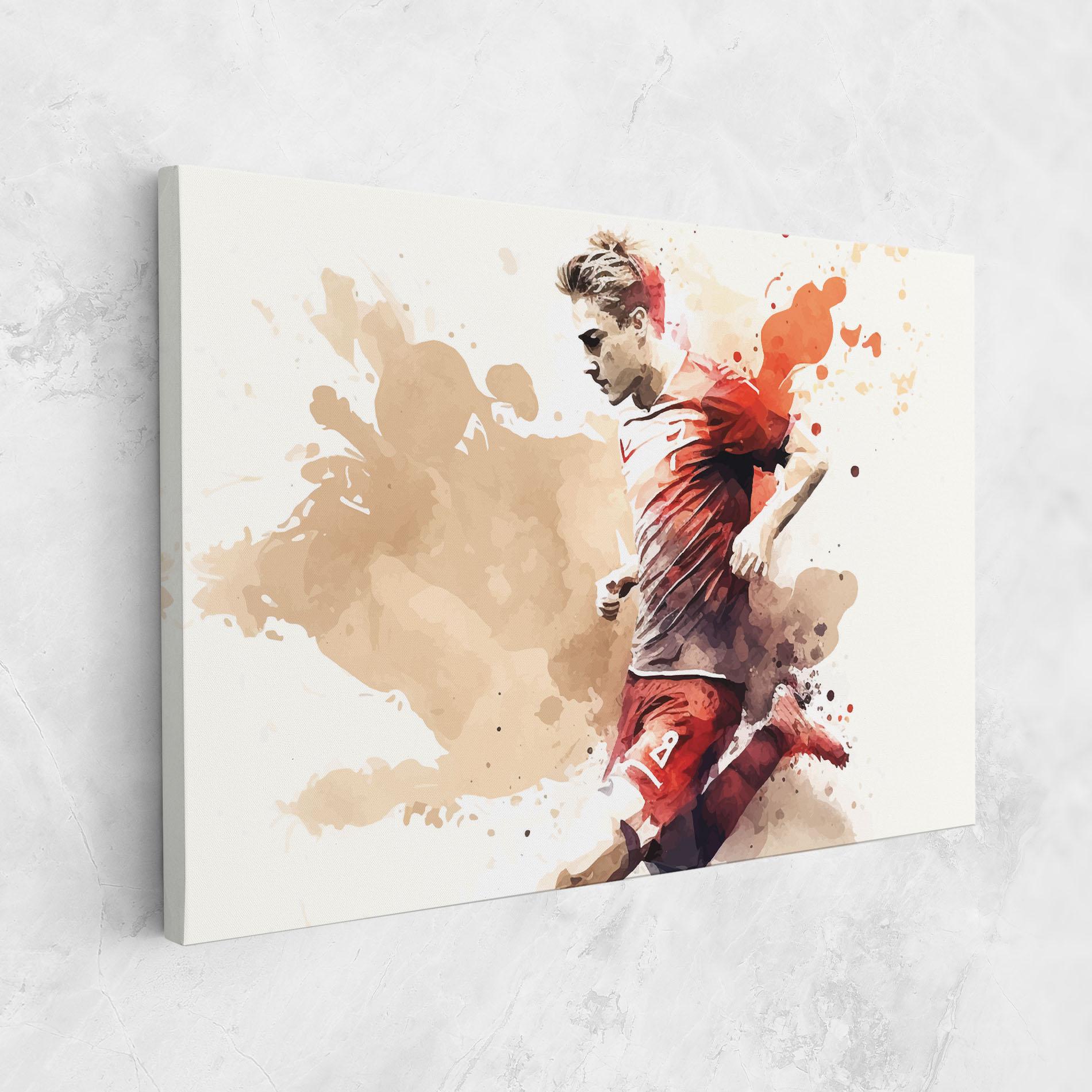 Tablou Canvas Football Red Cream mockup 1