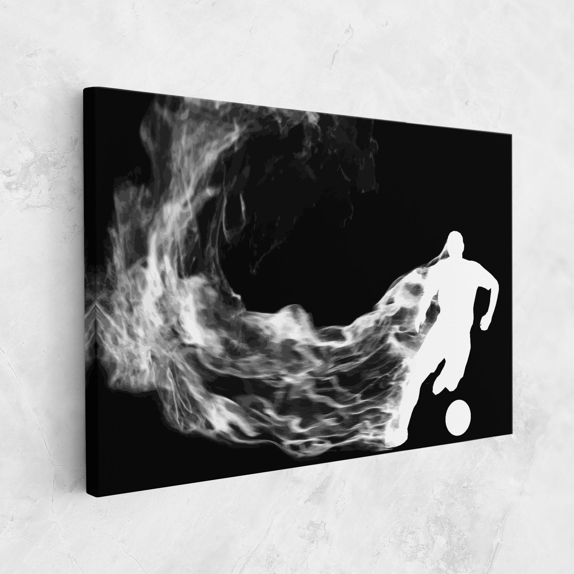 Tablou Canvas Football White Smoke mockup 1