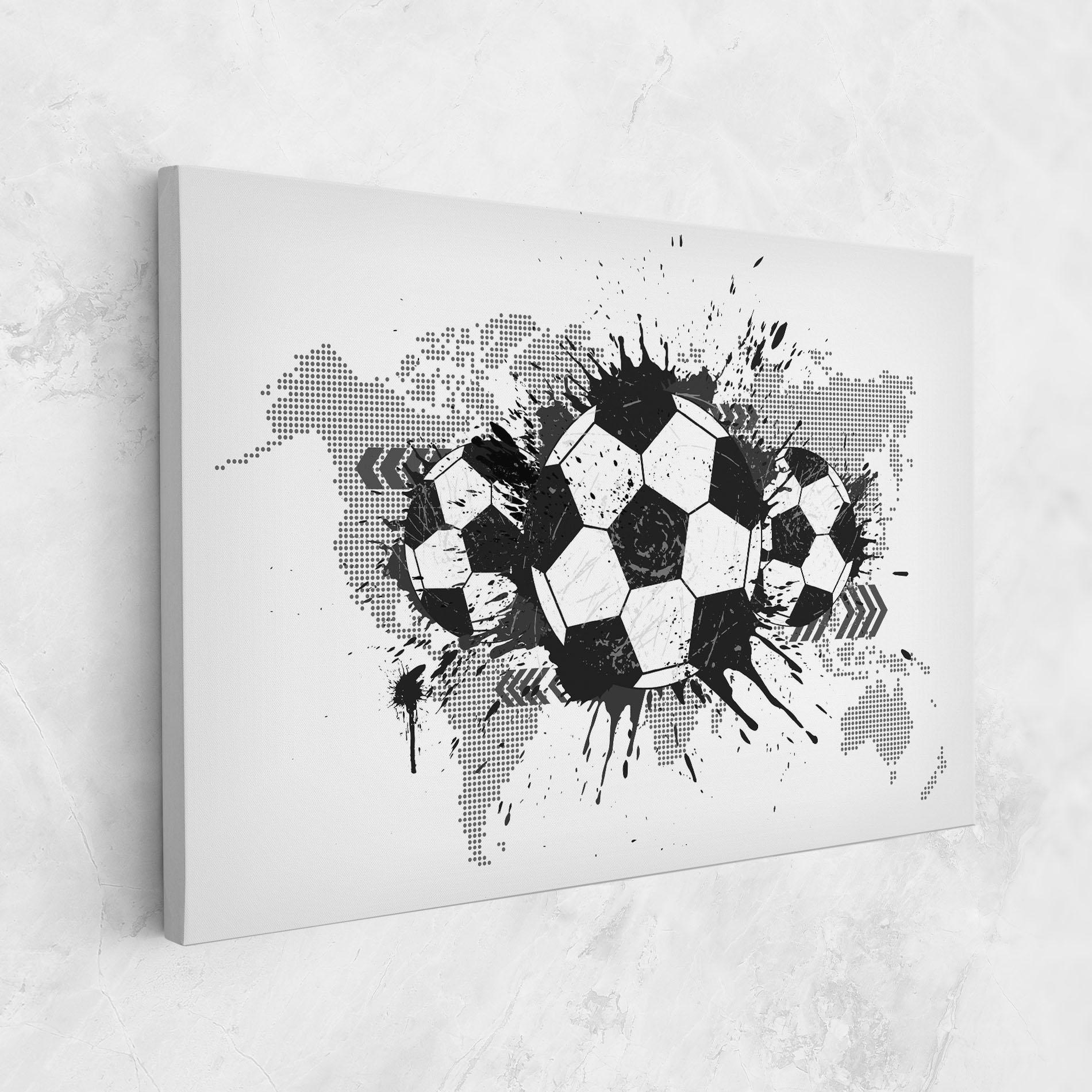 Tablou Canvas Grey Foodball mockup 1