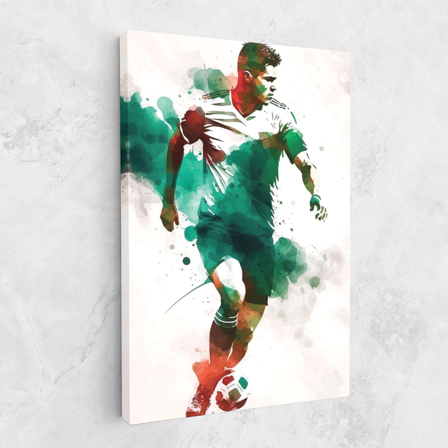 Tablou Canvas Green Football mockup 1