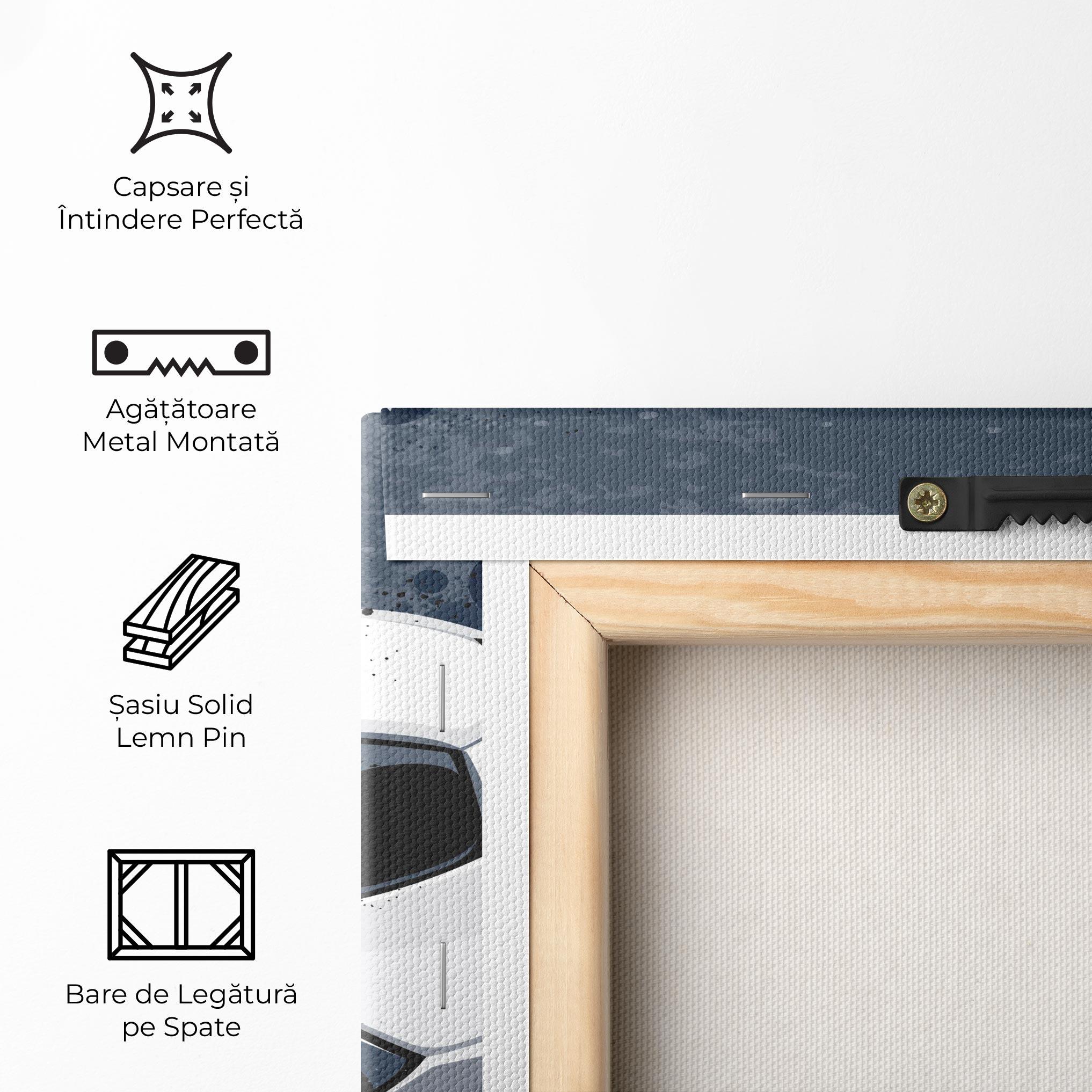 Tablou Canvas Blue Football mockup 5