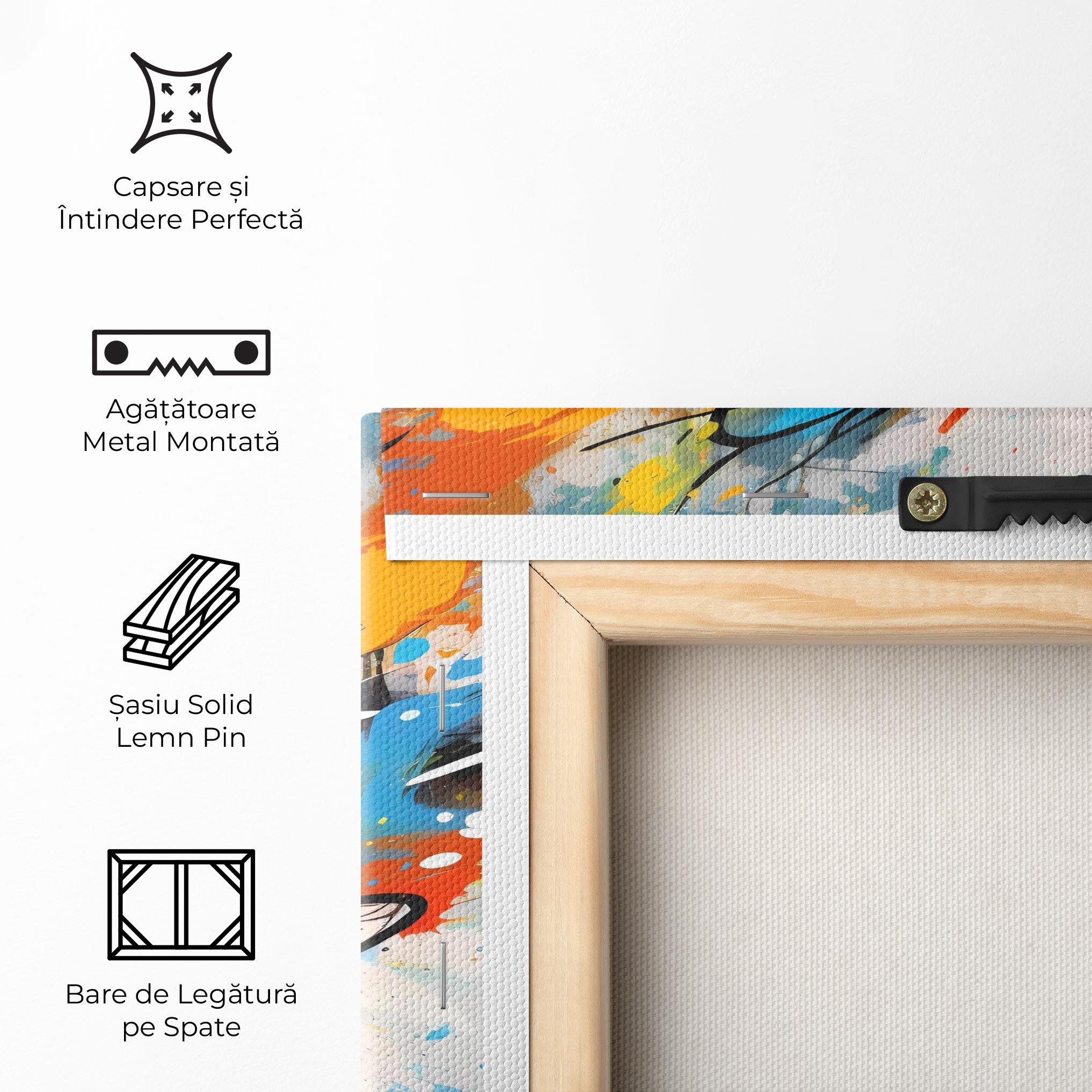 Tablou Canvas Football Flight Graffiti mockup 5