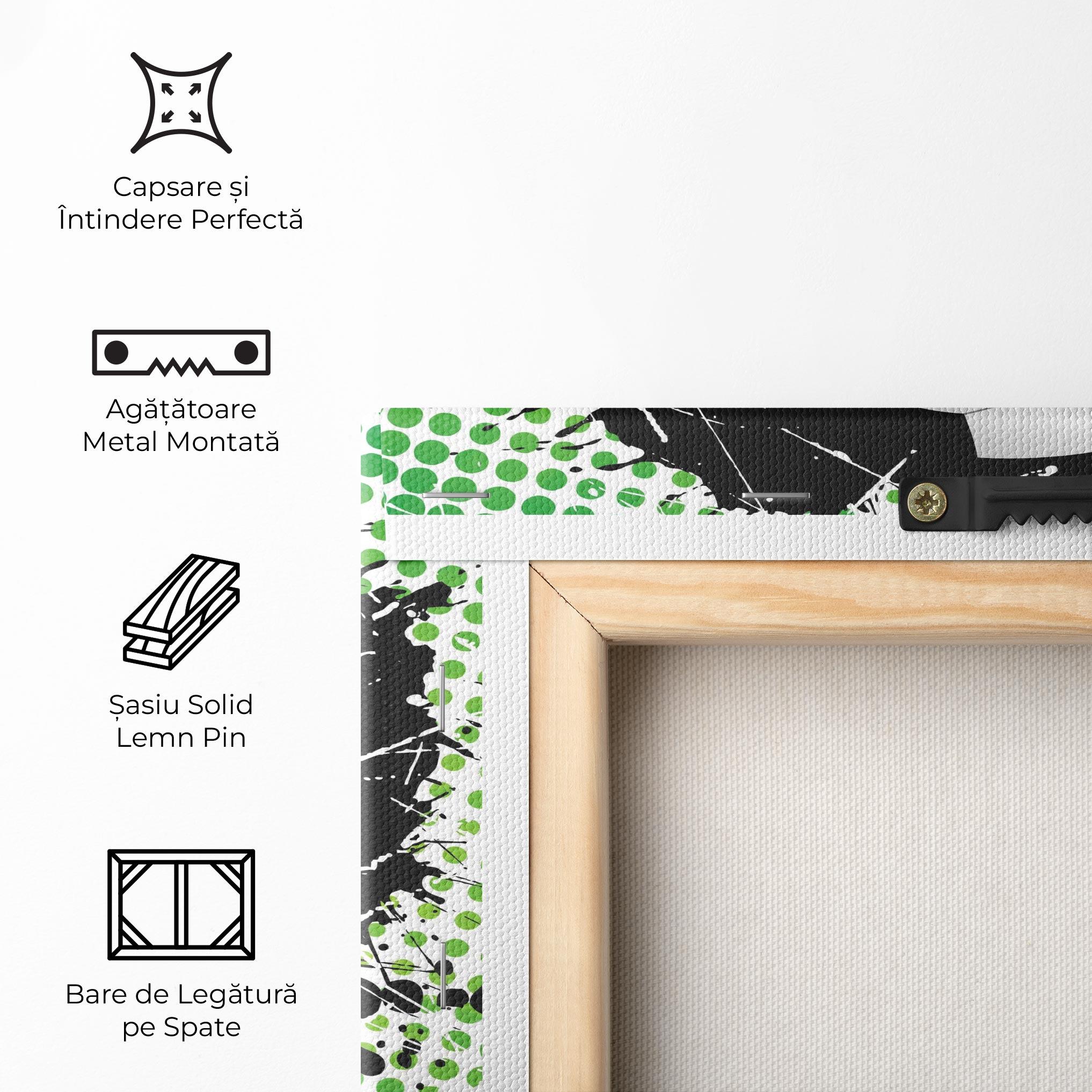 Tablou Canvas Green Black Football mockup 5