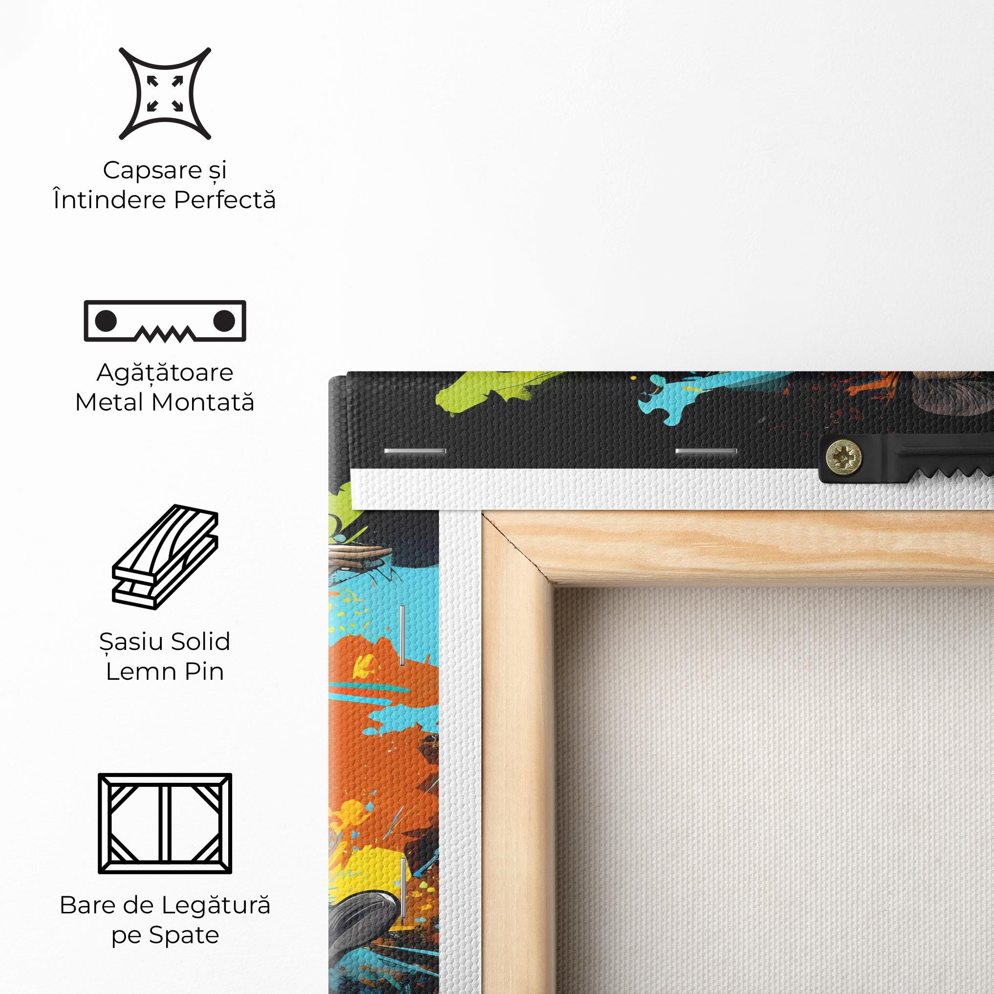 Tablou Canvas Green Paint Football Player mockup 5