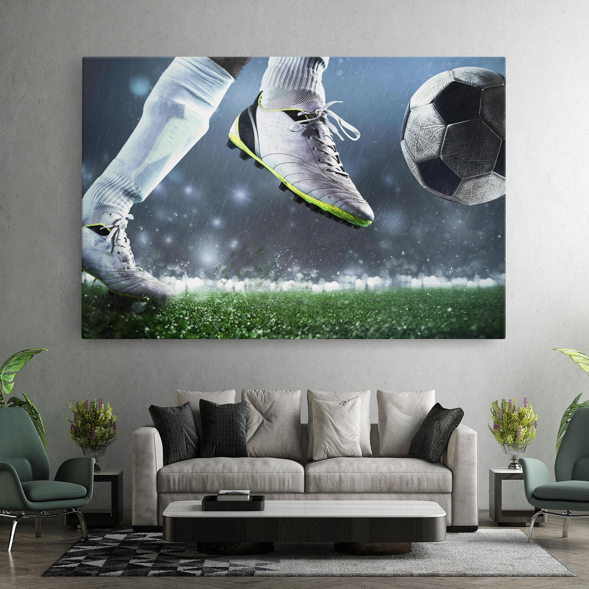 Tablou Canvas Close Up Football Scene mockup 7