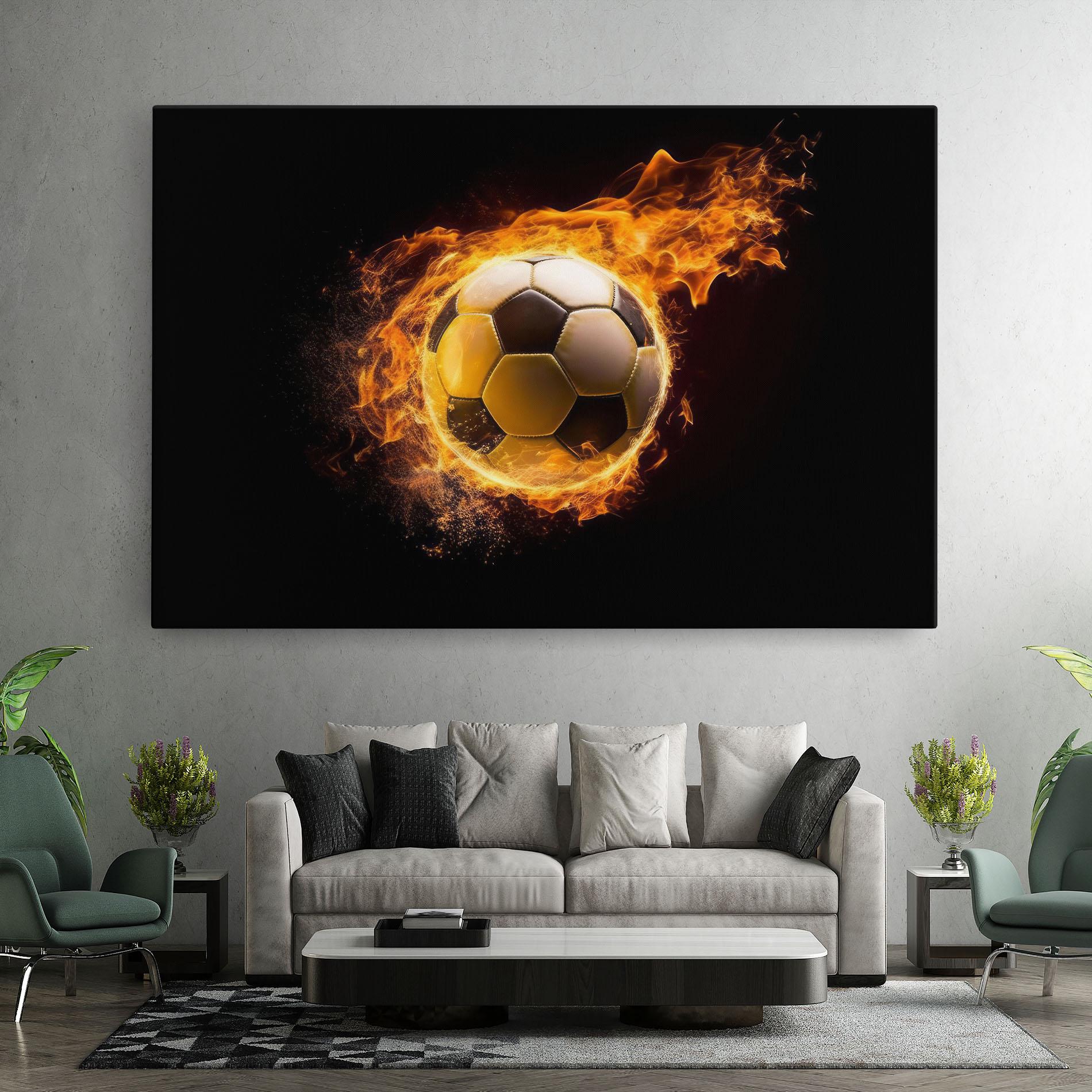 Tablou Canvas Fire Football mockup 7