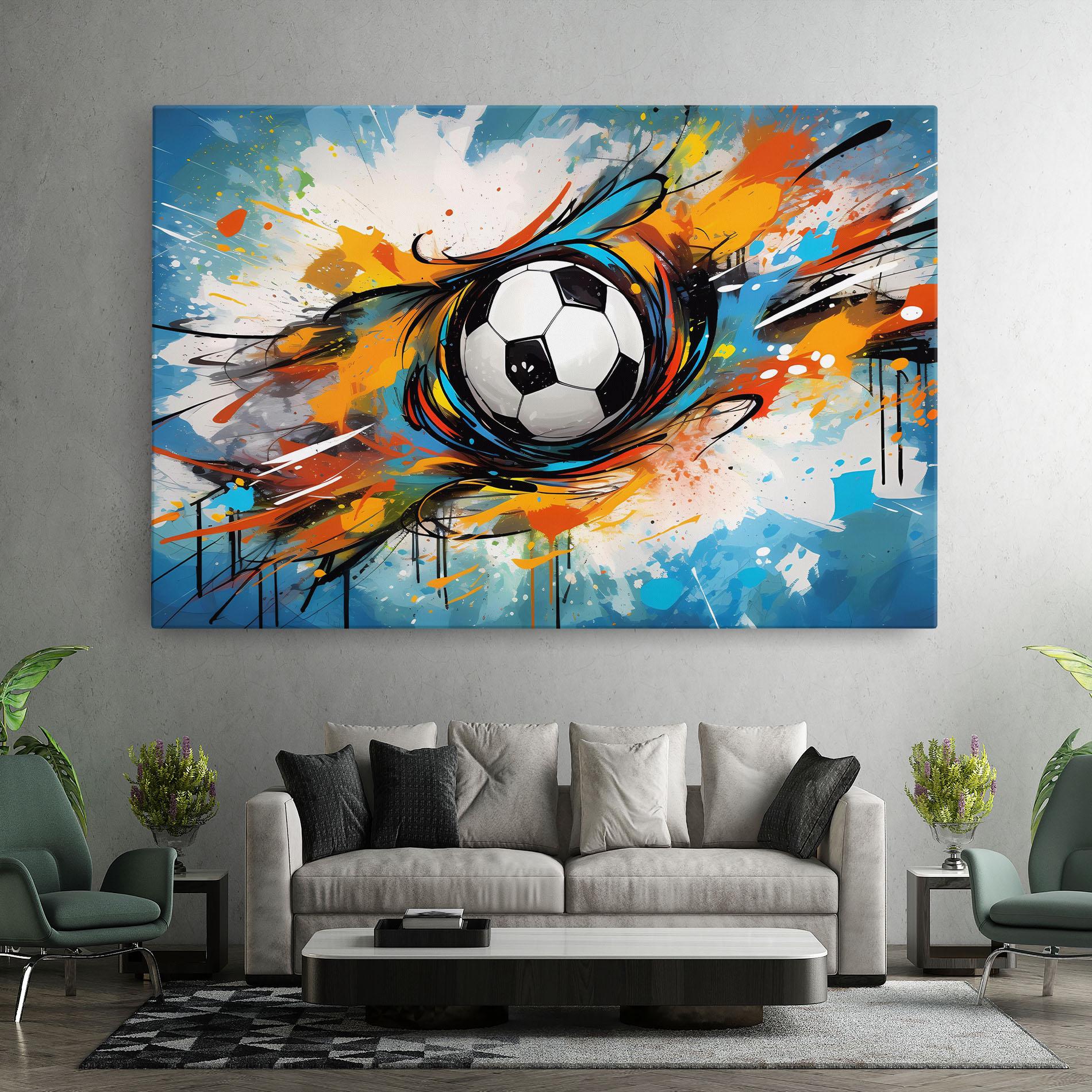 Tablou Canvas Football Flight Graffiti mockup 7