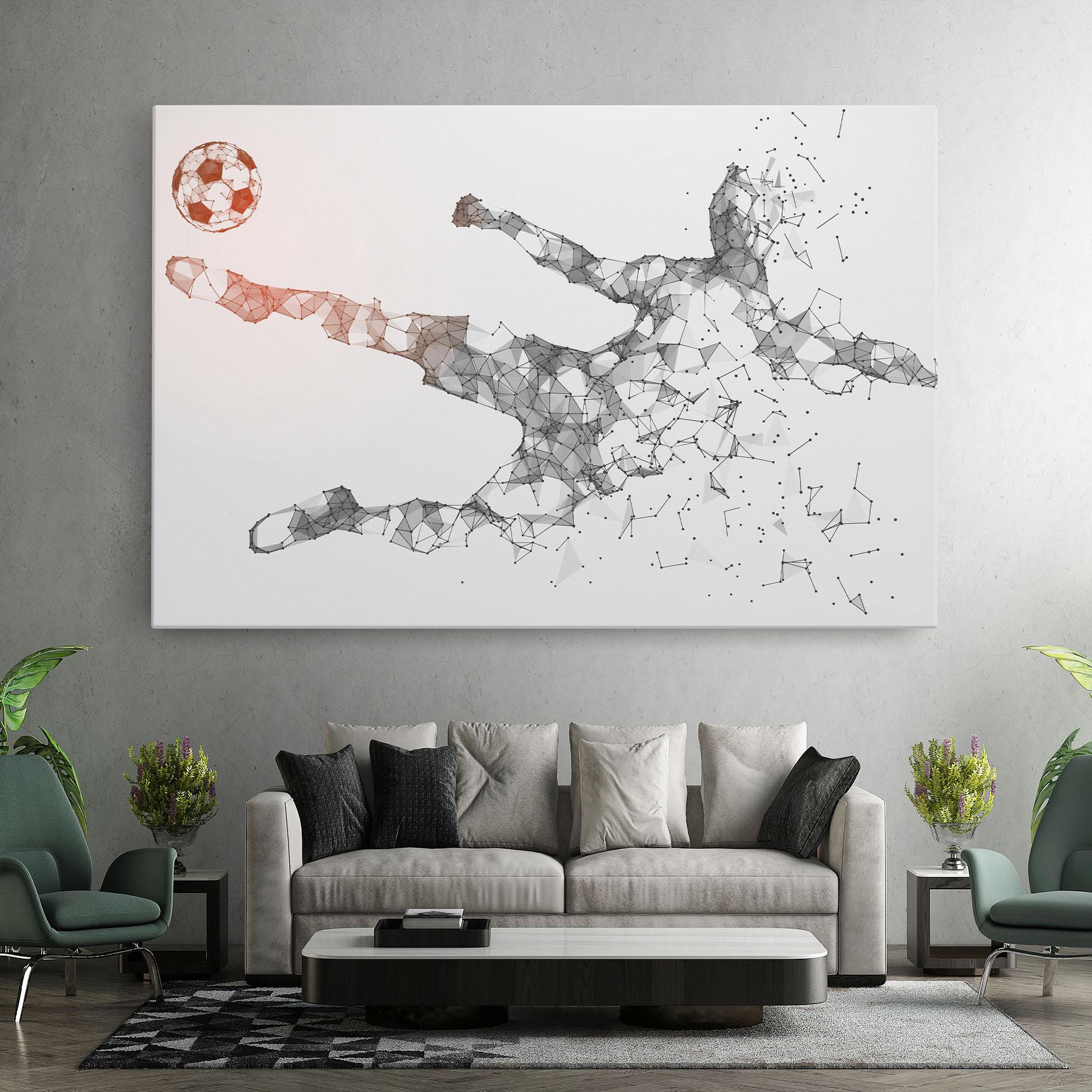 Tablou Canvas Football Orange Ball mockup 7