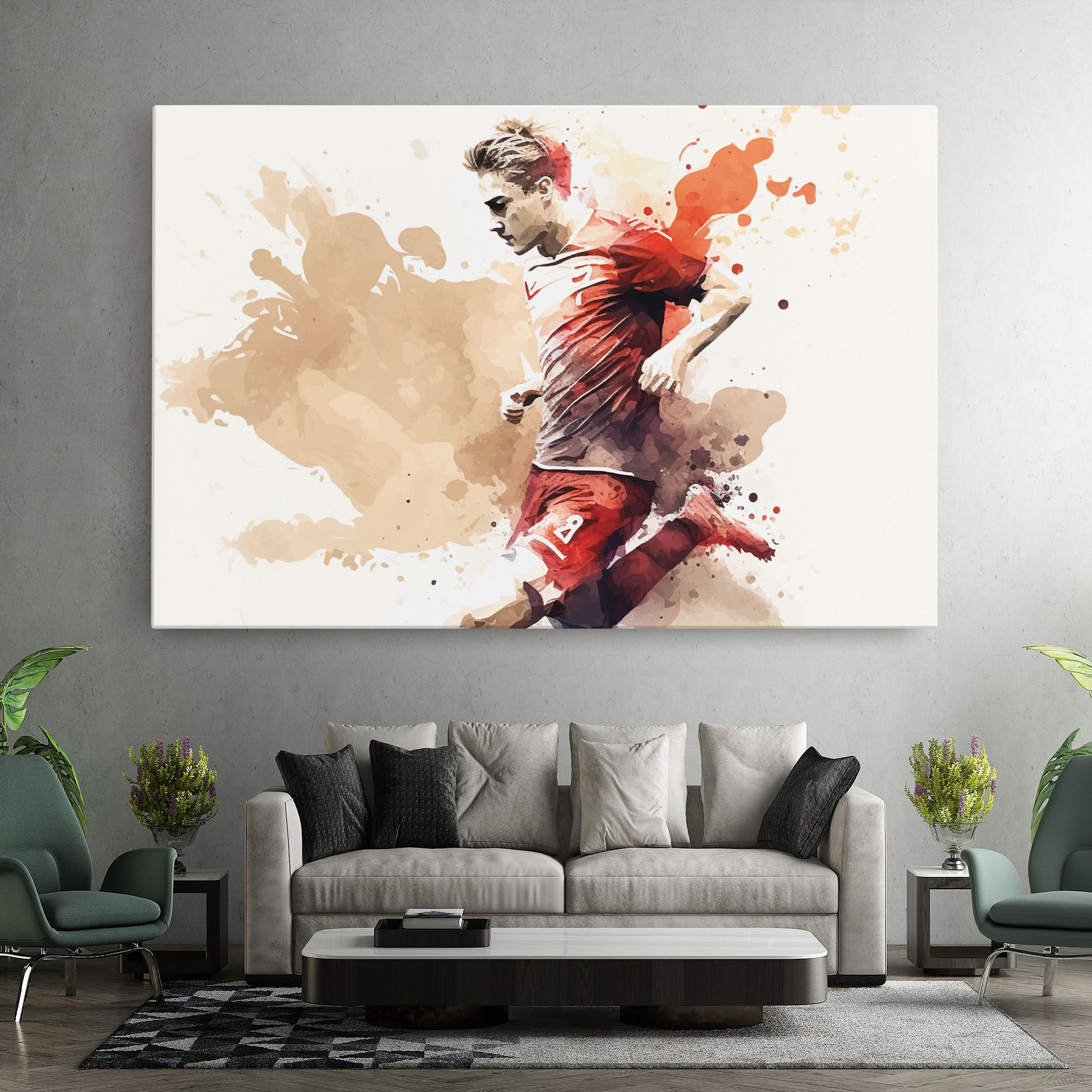 Football Red Cream mockup 7