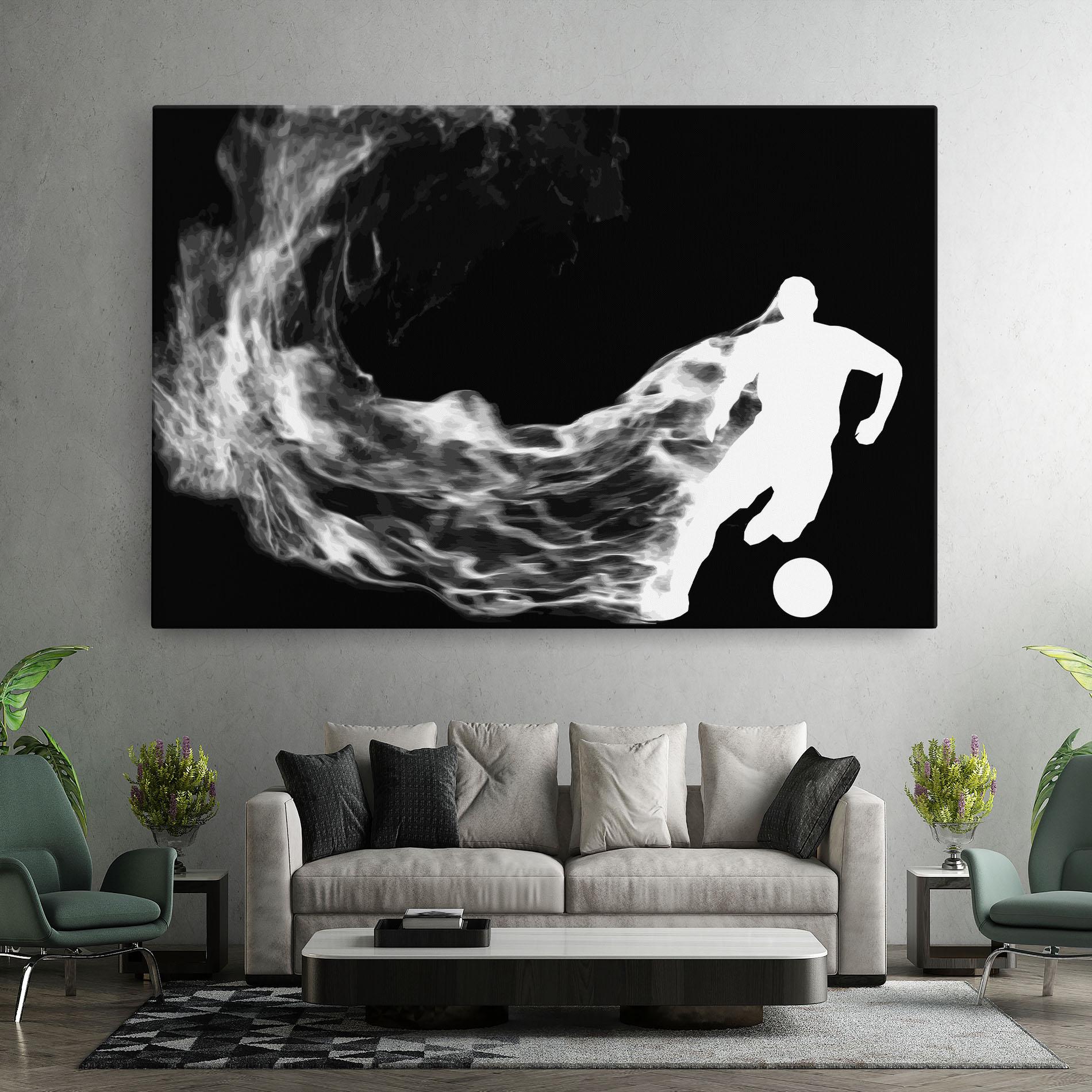 Tablou Canvas Football White Smoke mockup 7
