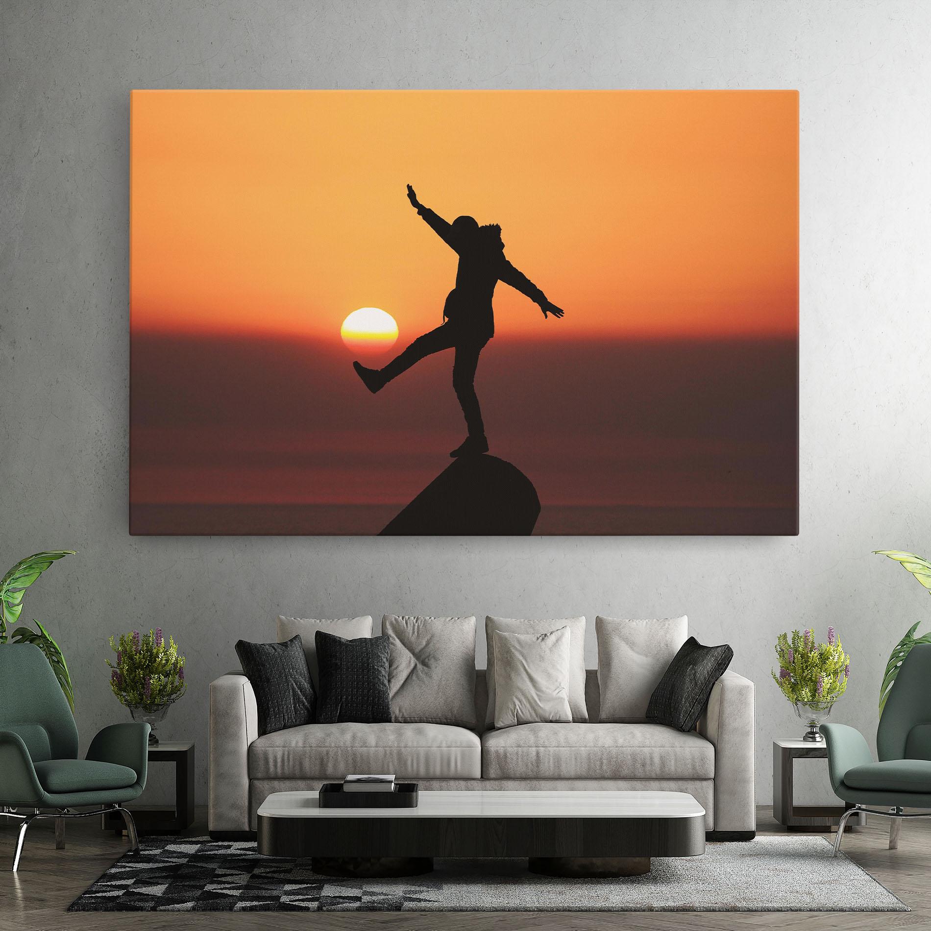 Tablou Canvas Football With The Sun mockup 7
