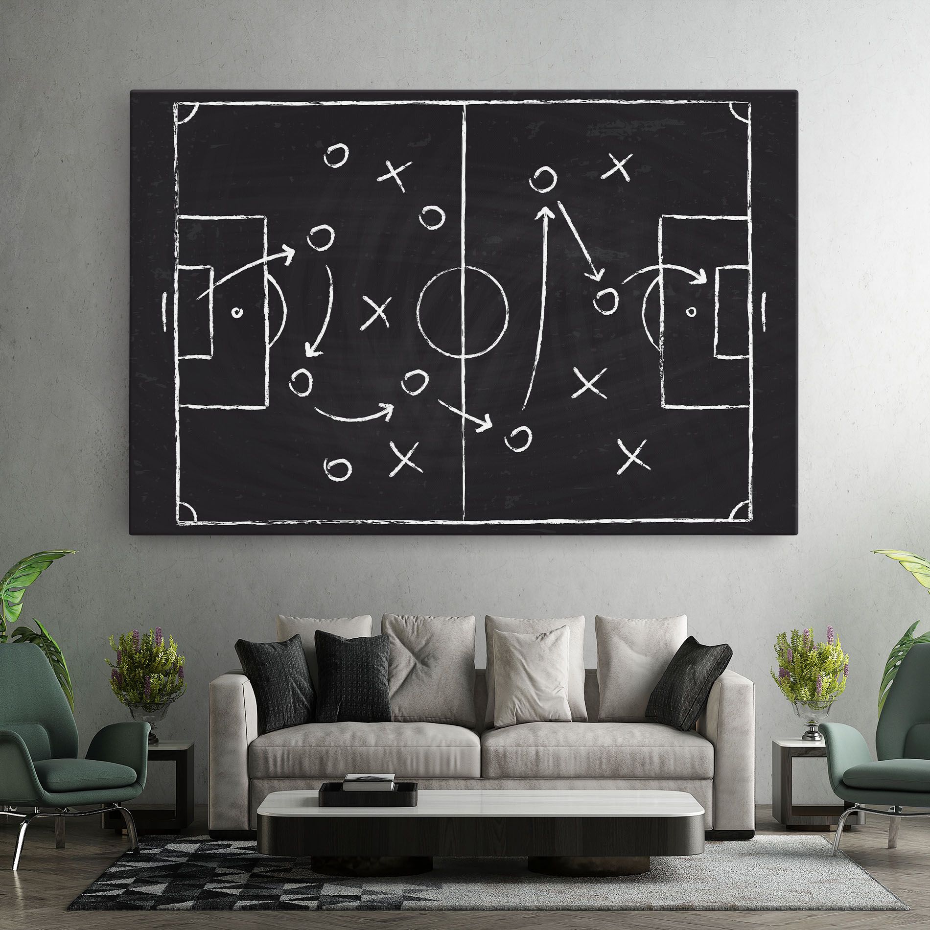 Grey Board Football mockup 7