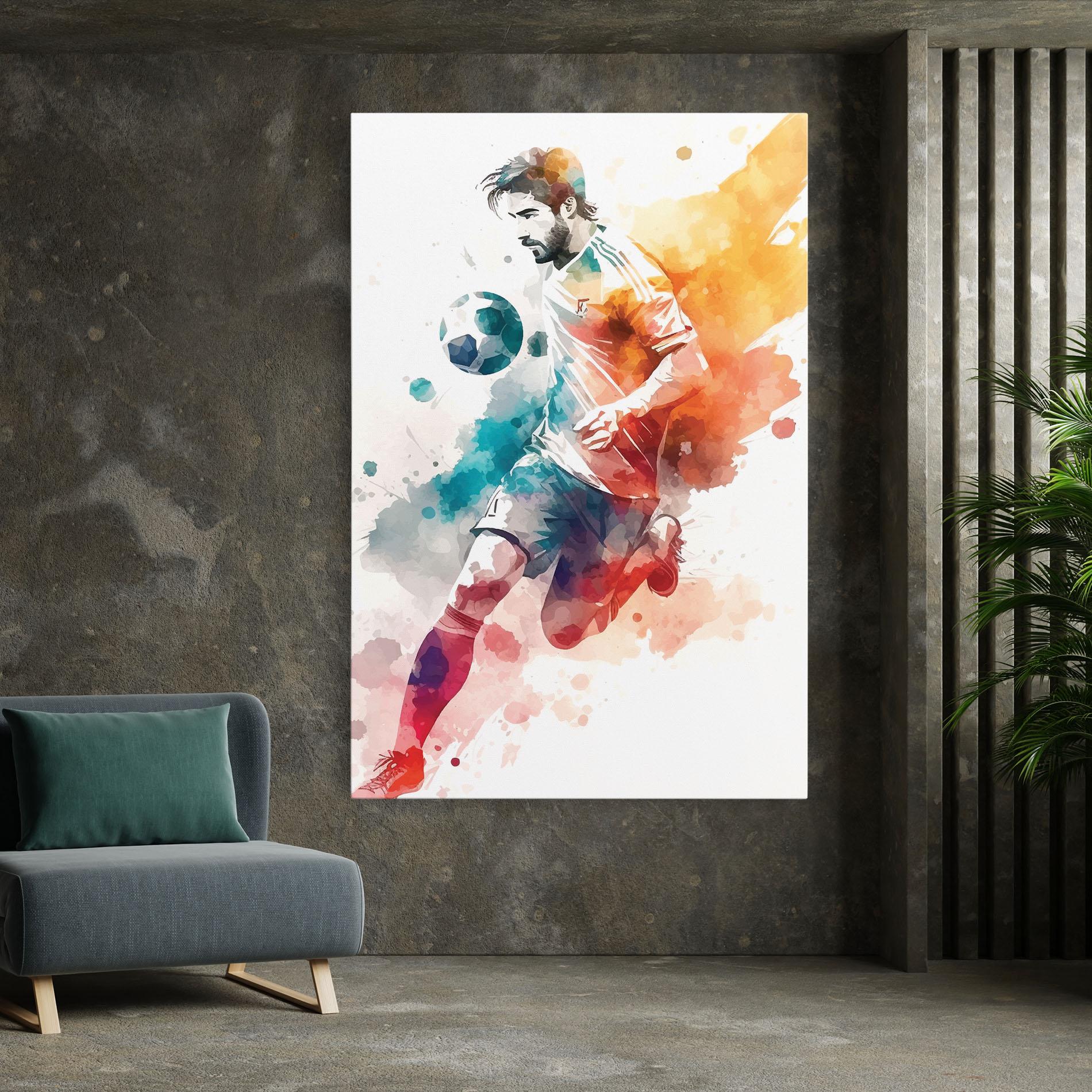 Tablou Canvas Football Watercolor mockup 7