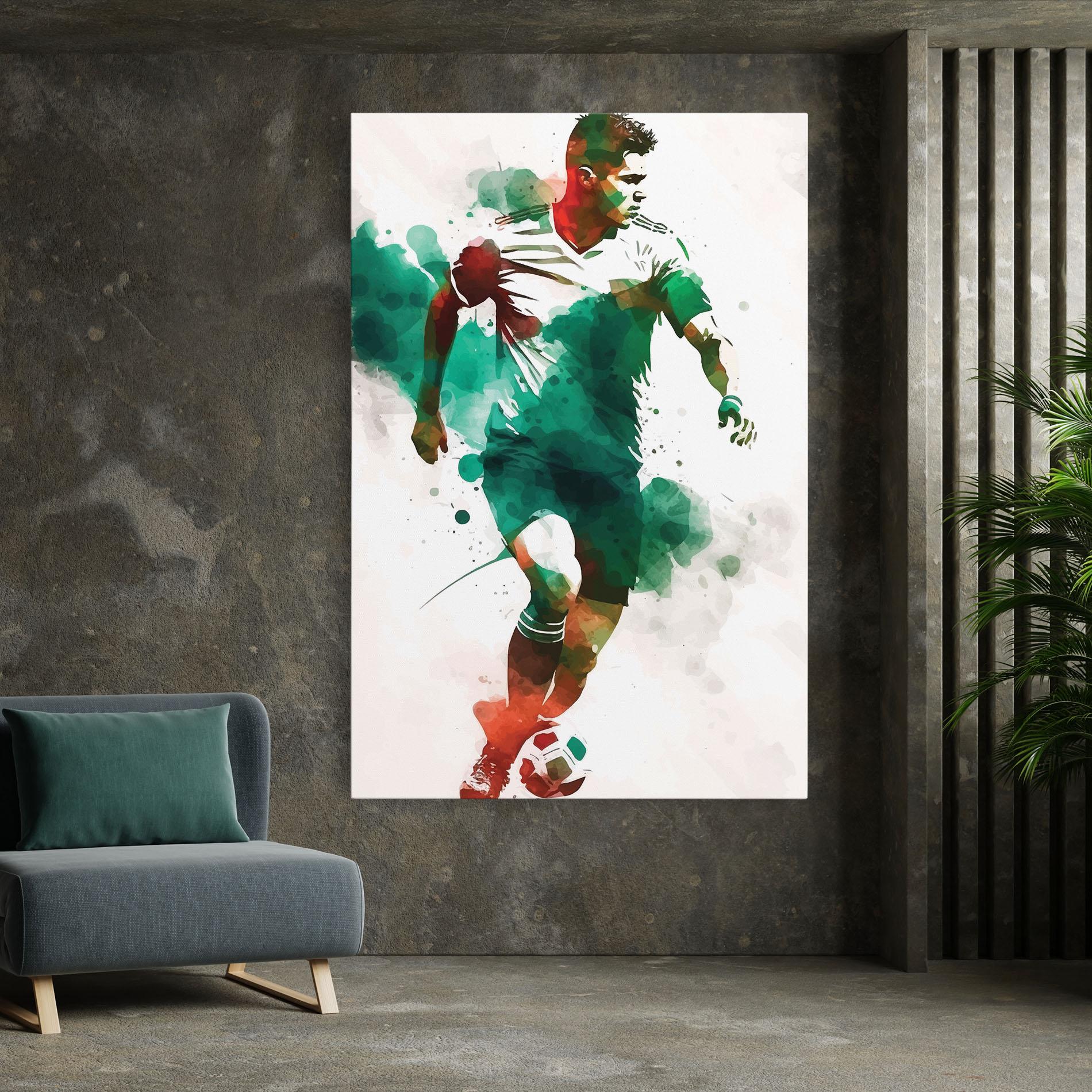 Tablou Canvas Green Football mockup 7