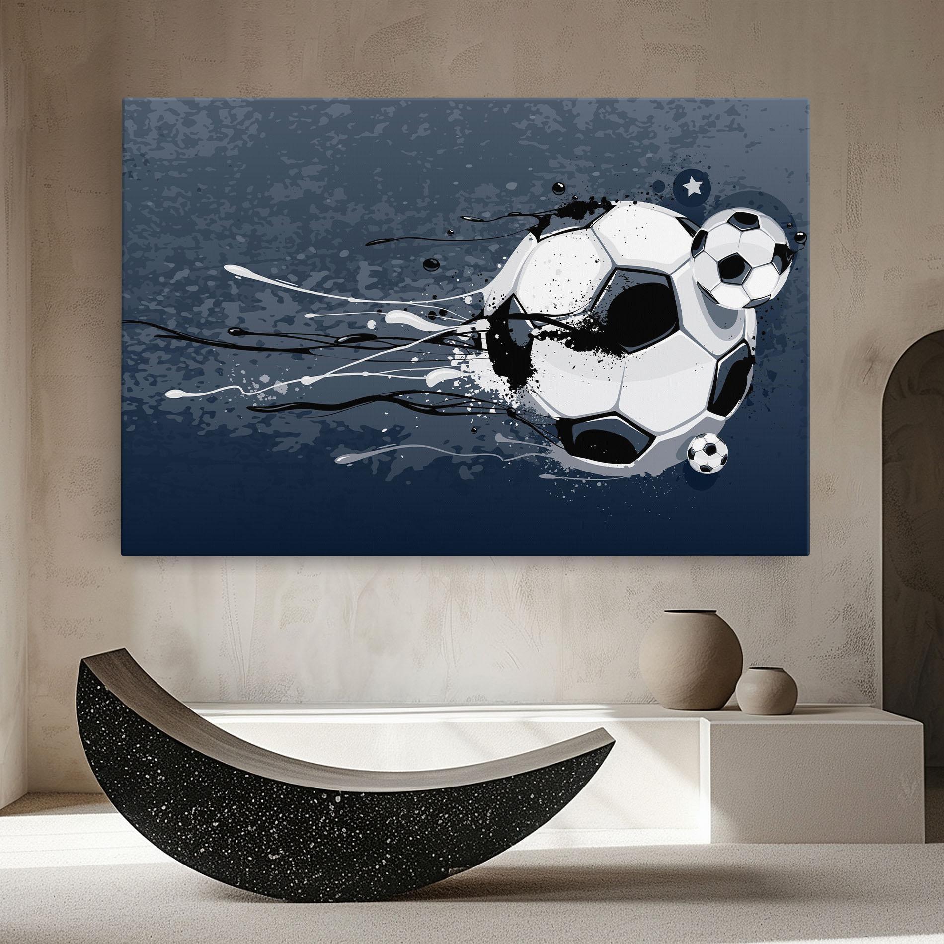 Tablou Canvas Blue Football mockup 8