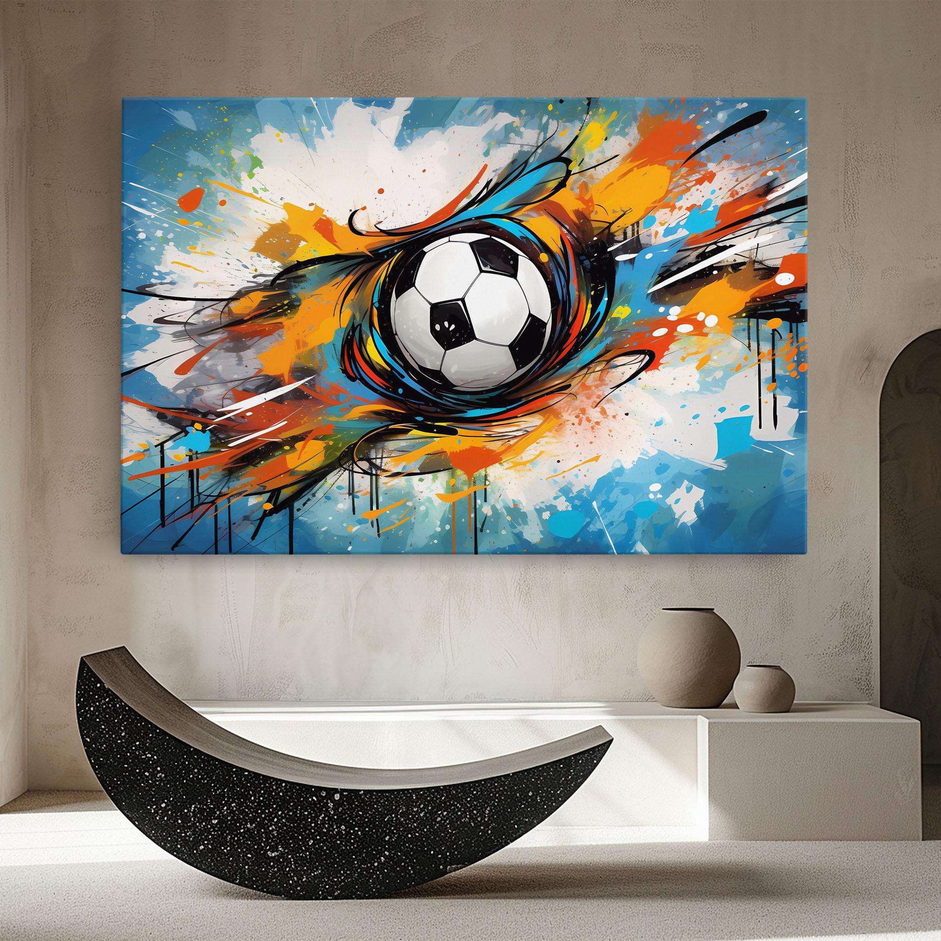 Tablou Canvas Football Flight Graffiti mockup 8