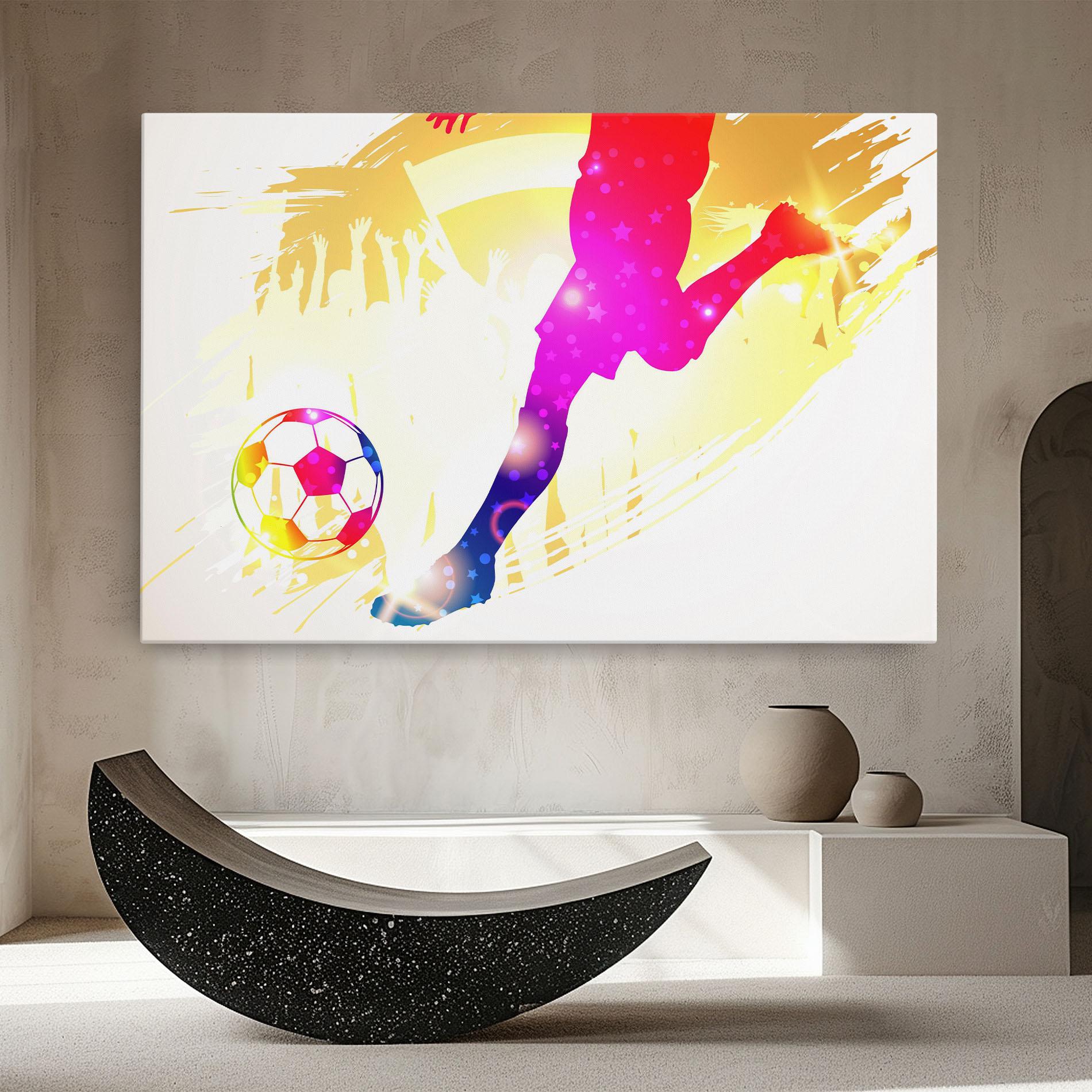 Tablou Canvas Football Gold Art mockup 8