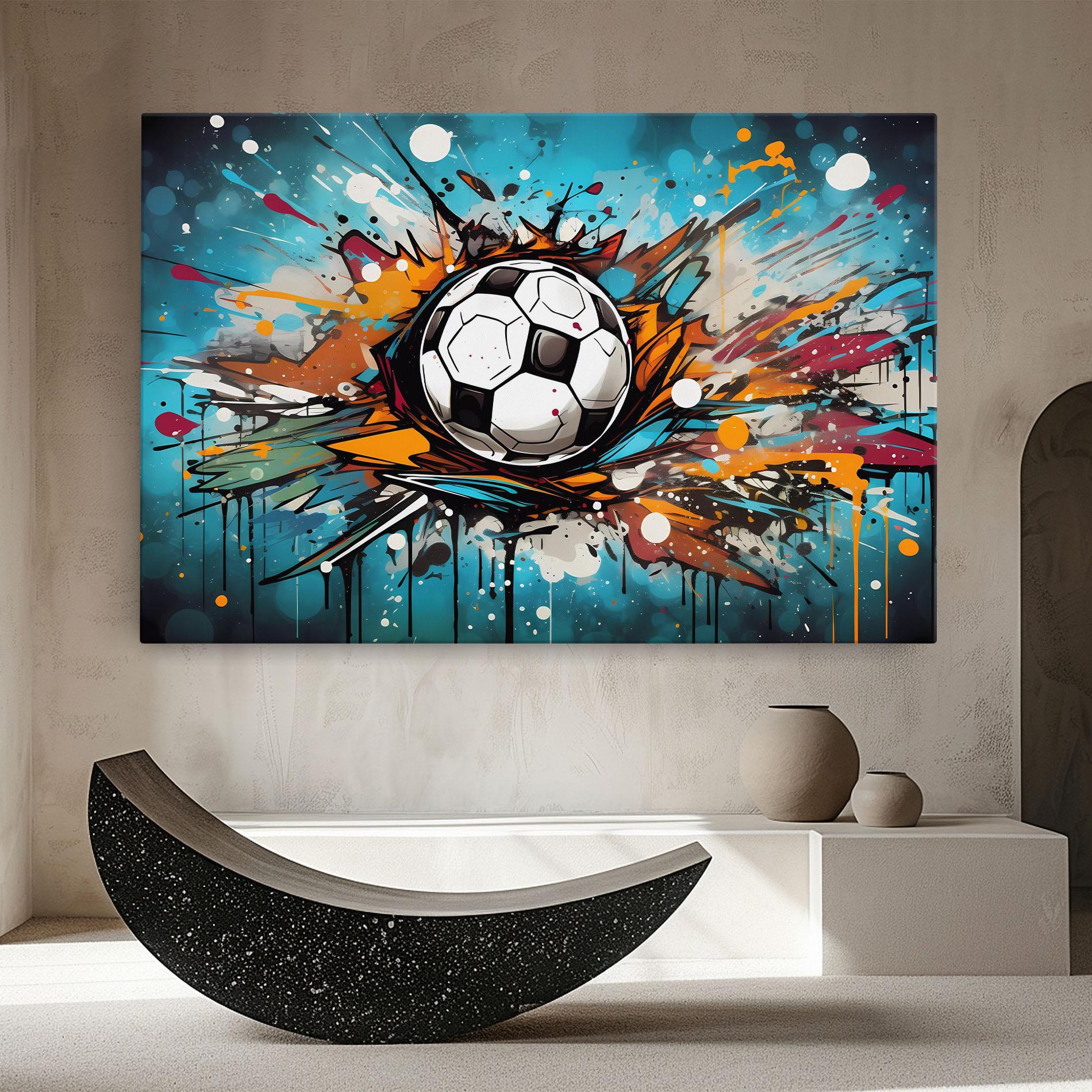 Tablou Canvas Football Graffiti Style mockup 8