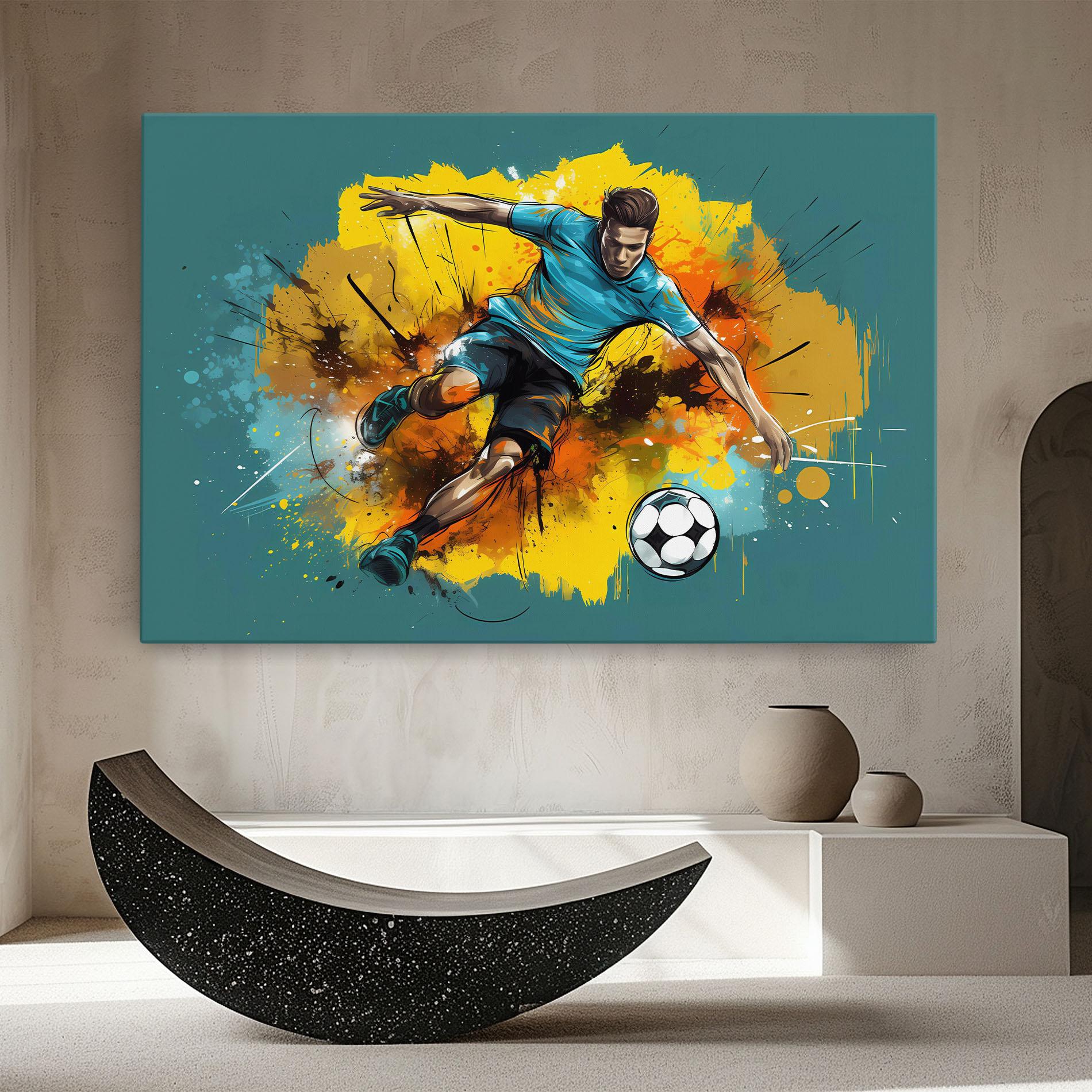 Tablou Canvas Football Player Painting mockup 8