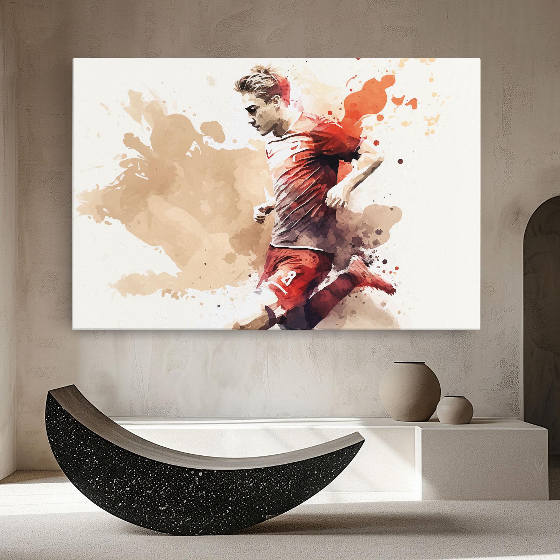 Tablou Canvas Football Red Cream mockup 8