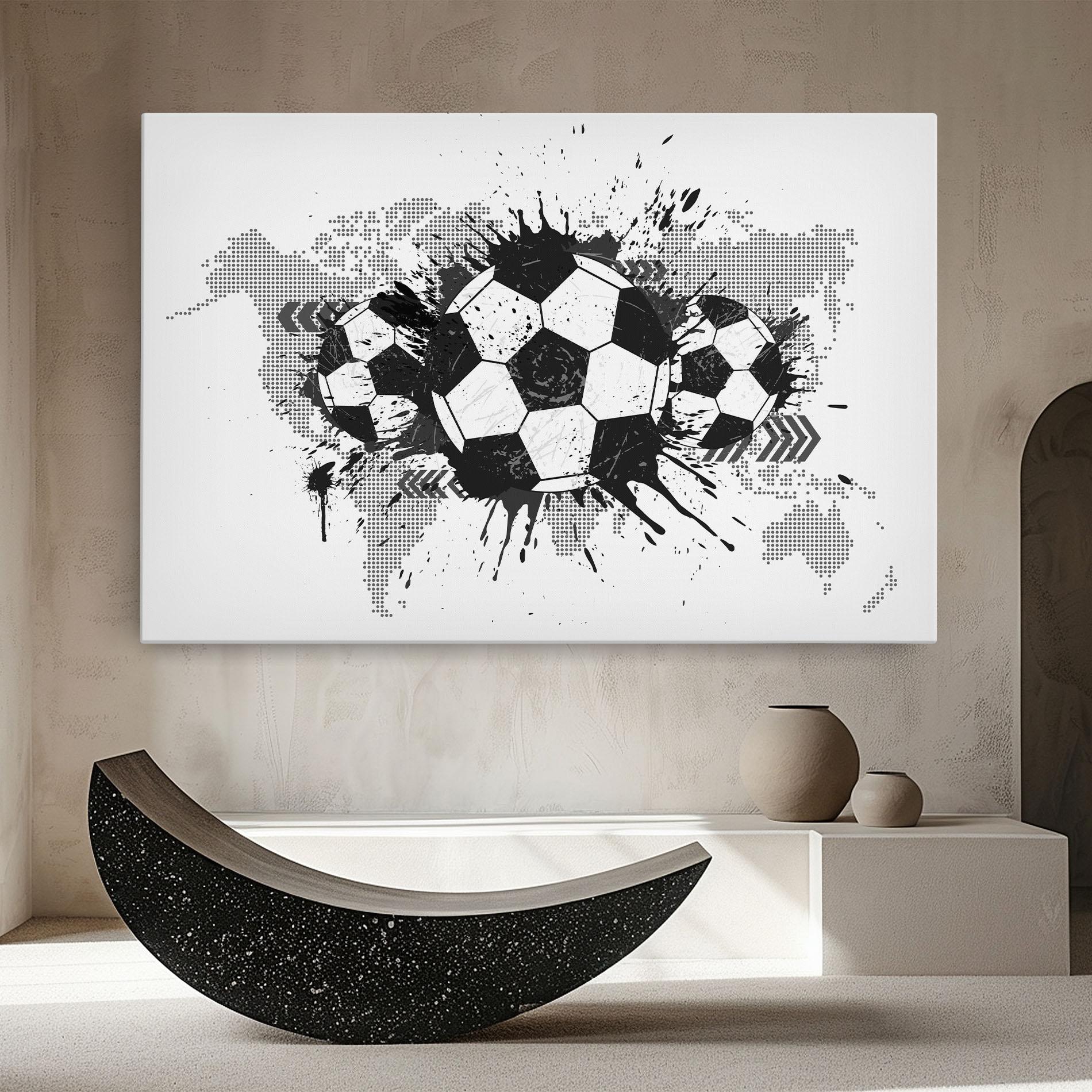 Tablou Canvas Grey Foodball mockup 8