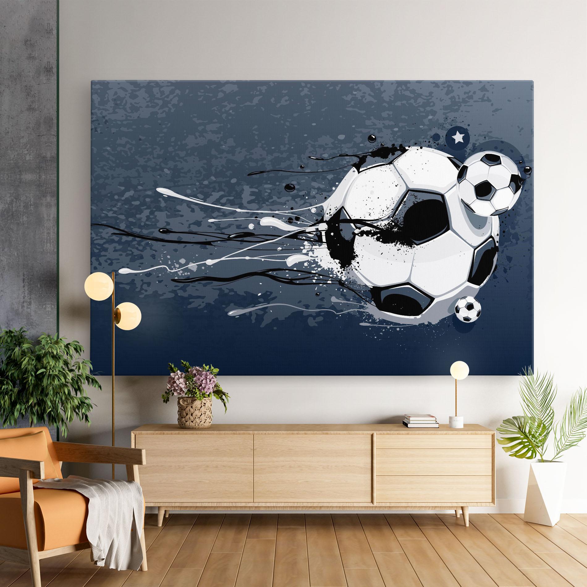 Tablou Canvas Blue Football mockup 9