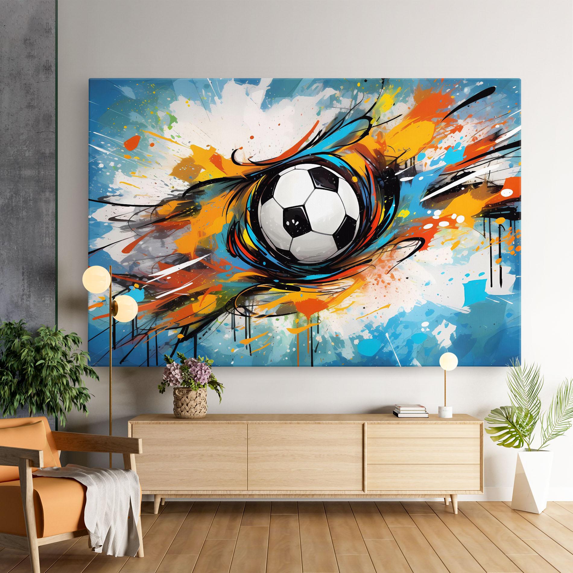 Tablou Canvas Football Flight Graffiti mockup 9