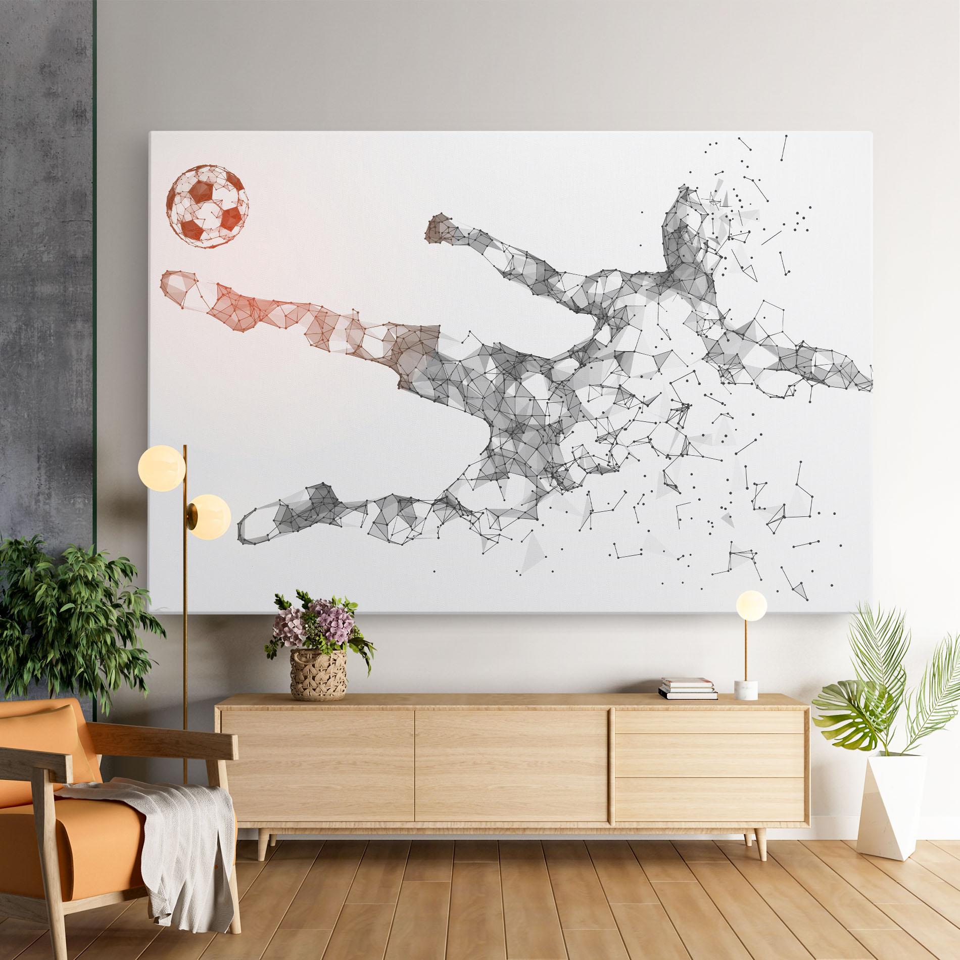Tablou Canvas Football Orange Ball mockup 9