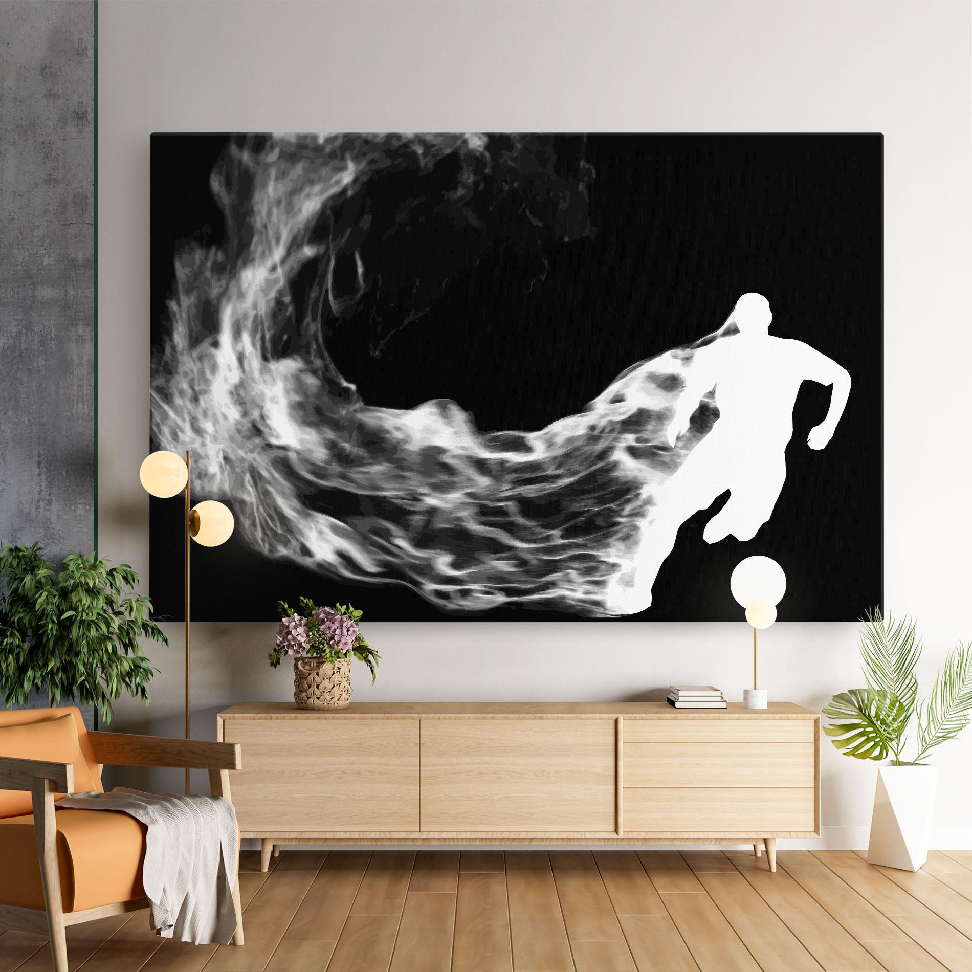 Tablou Canvas Football White Smoke mockup 9