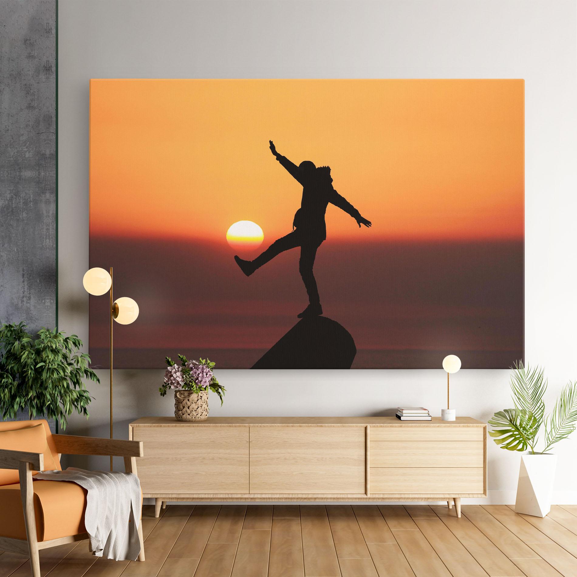 Tablou Canvas Football With The Sun mockup 9