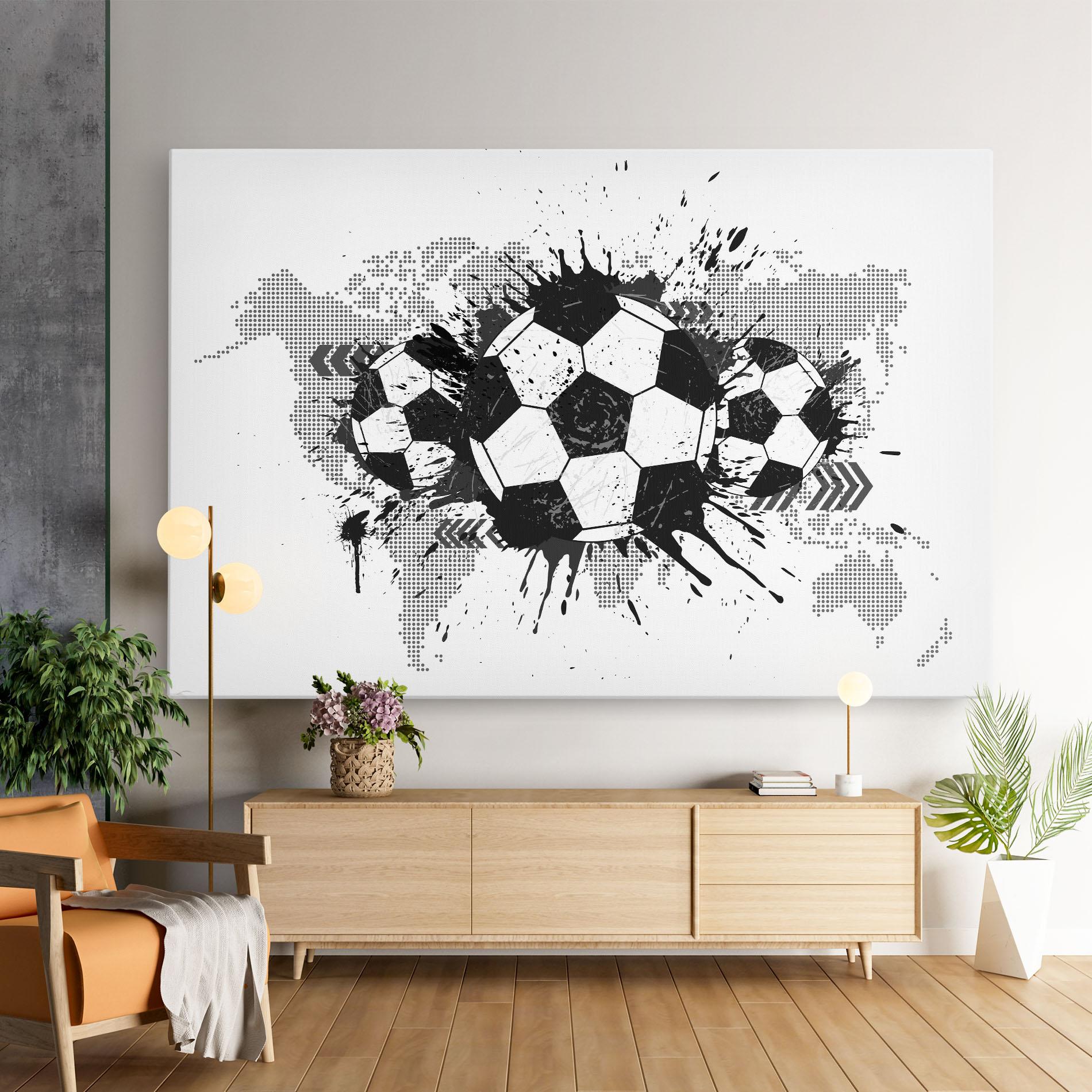 Tablou Canvas Grey Foodball mockup 9