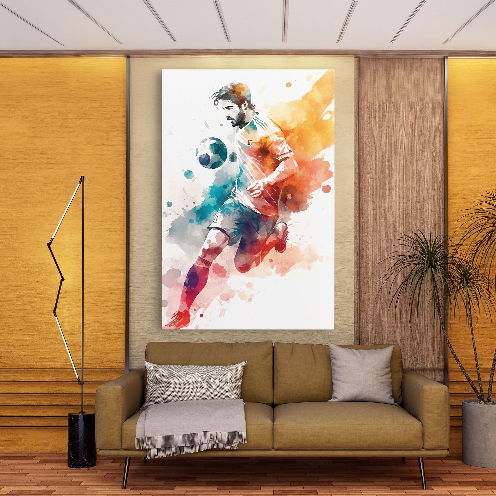 Tablou Canvas Football Watercolor mockup 9