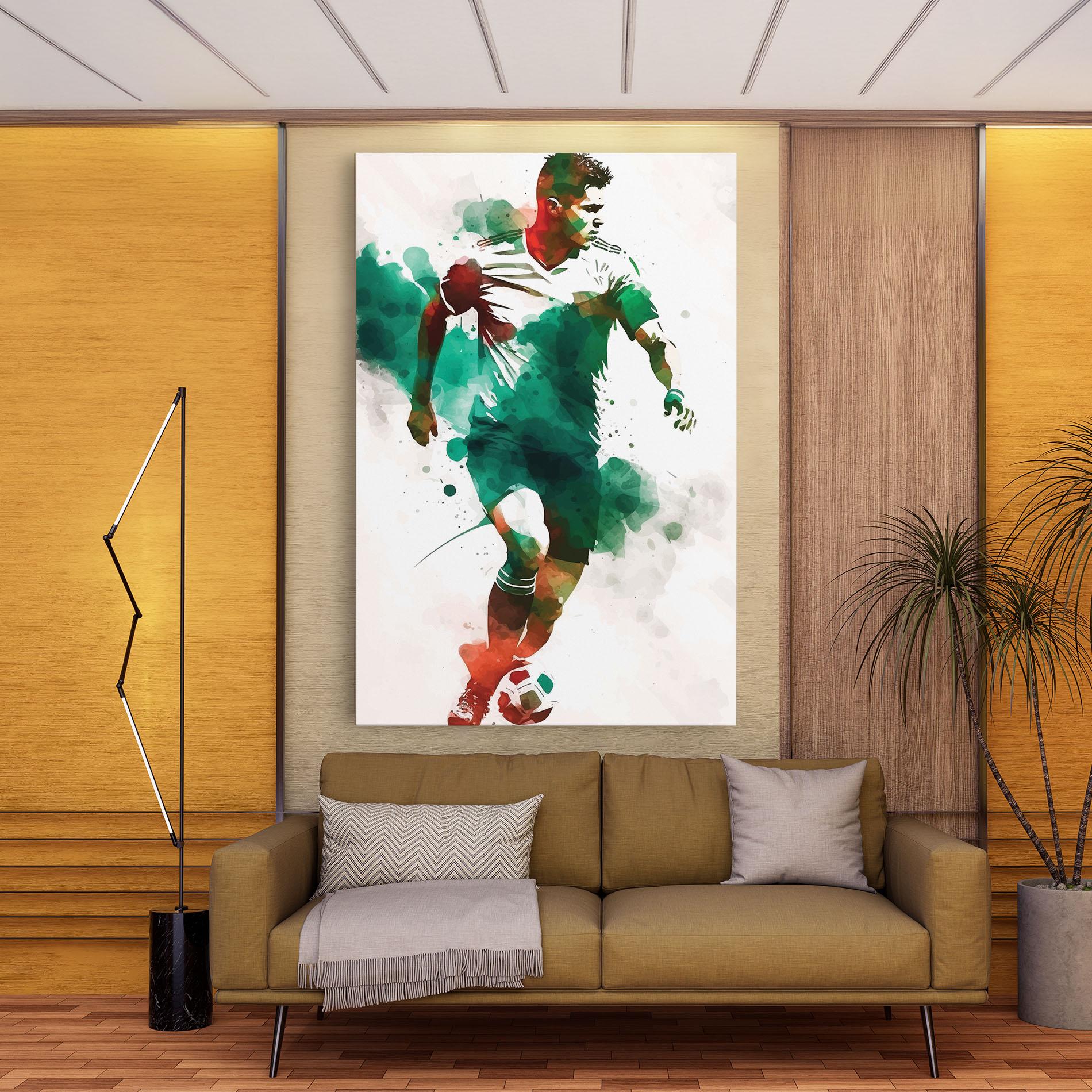 Tablou Canvas Green Football mockup 9