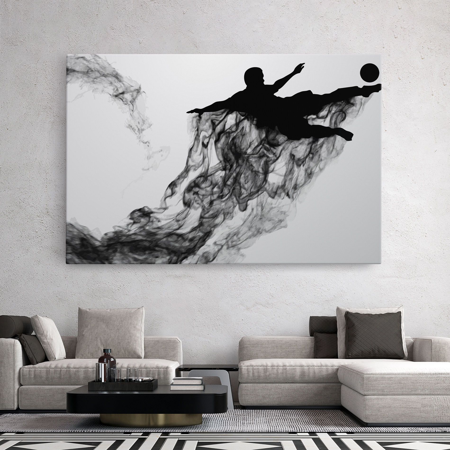 Black Smoke Football mockup 2