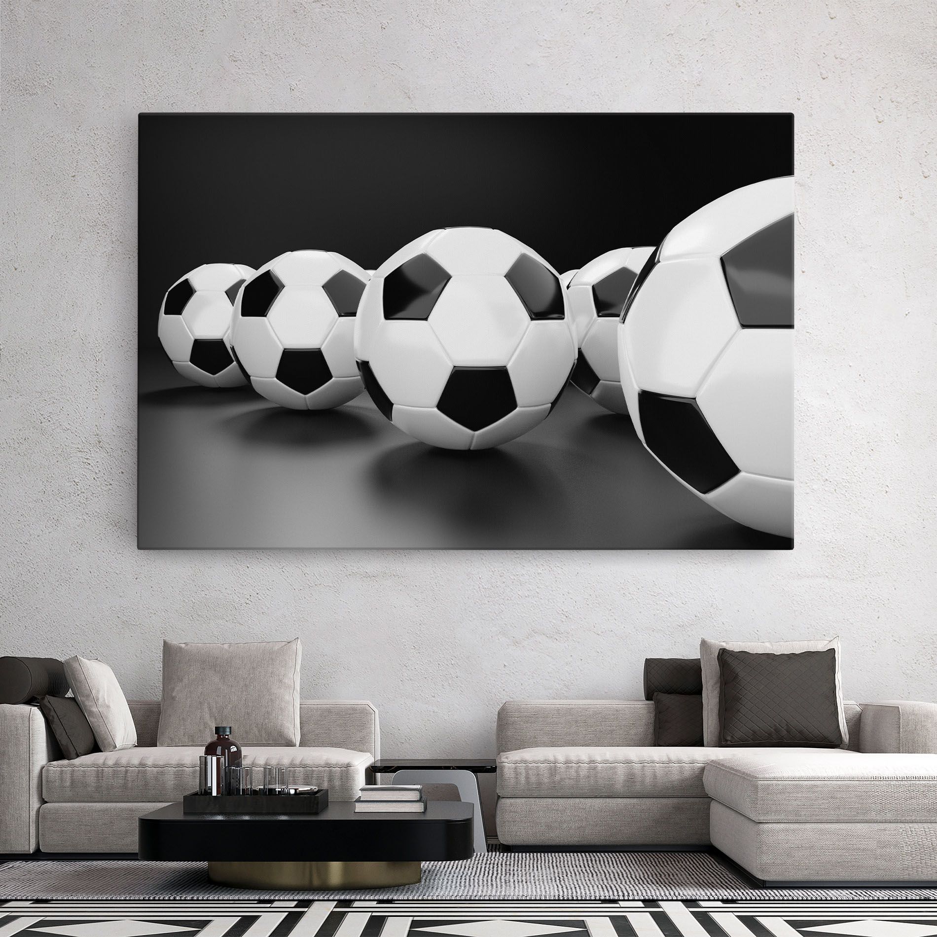 Black White Football mockup 2