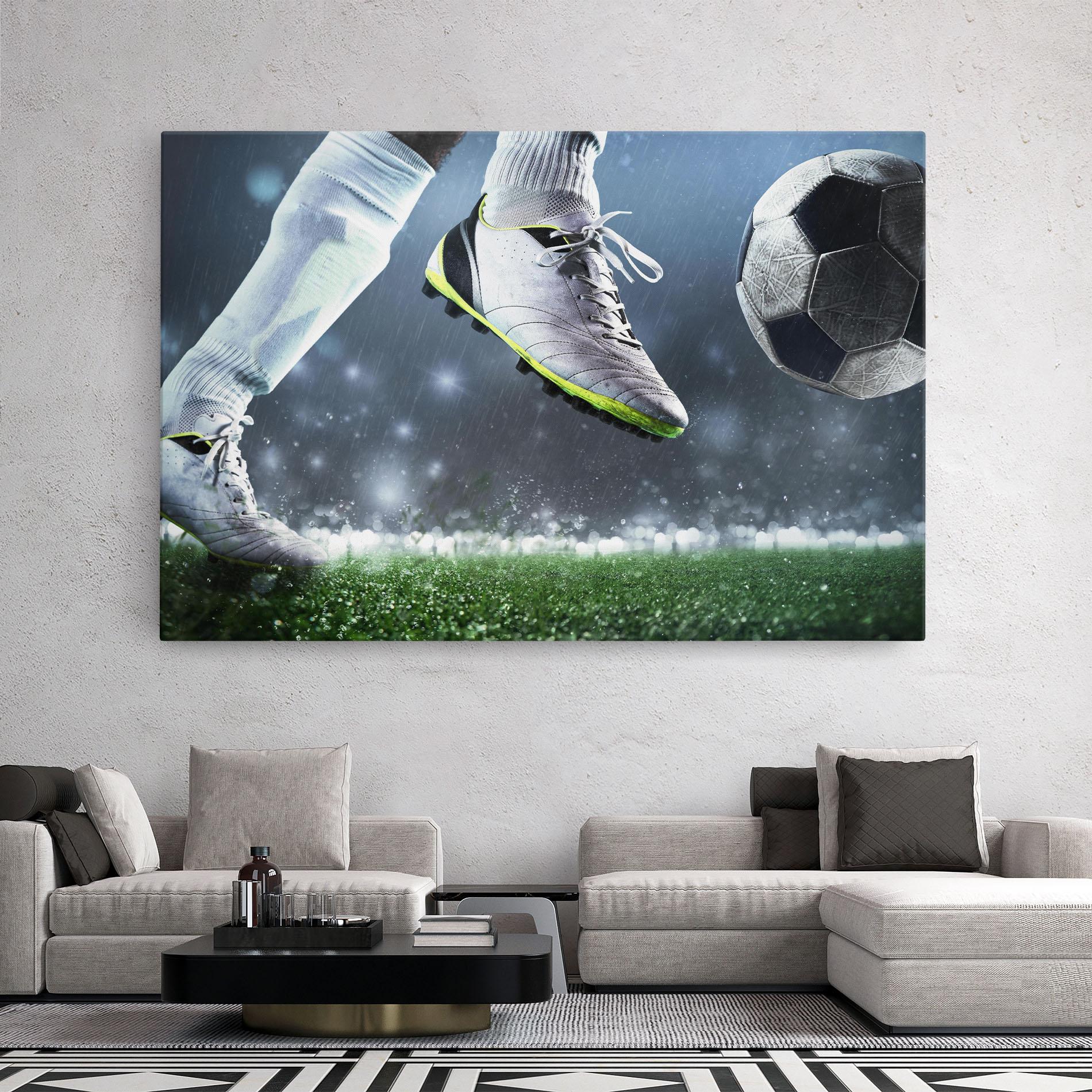 Tablou Canvas Close Up Football Scene mockup 2